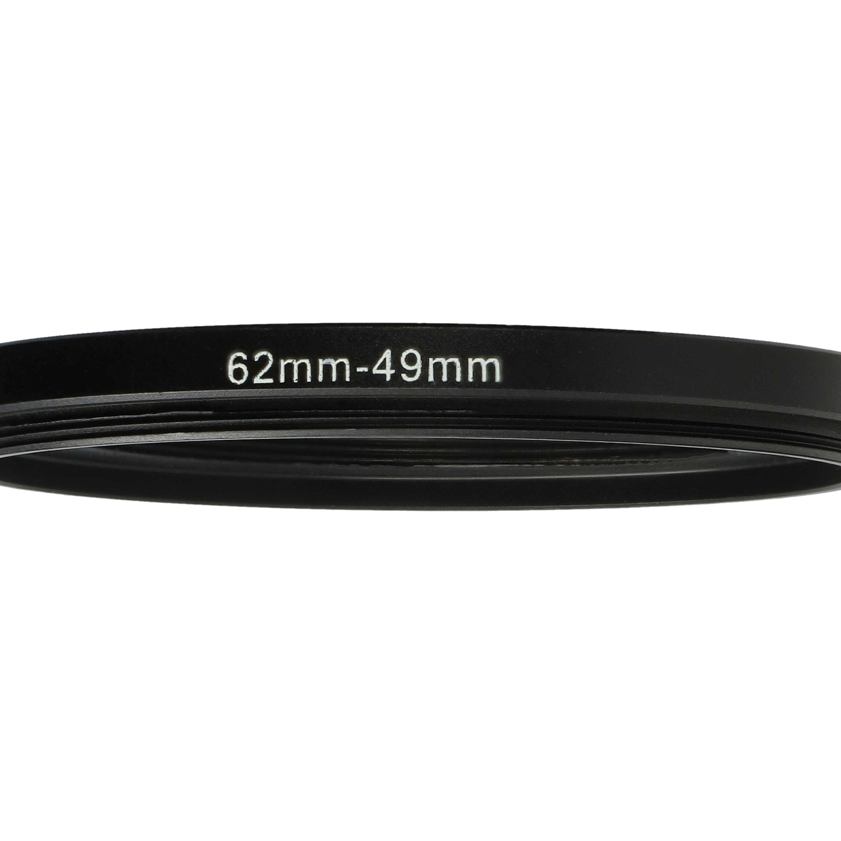 Step-Down Ring Adapter from 62 mm to 49 mm suitable for Camera Lens - Filter Adapter, metal