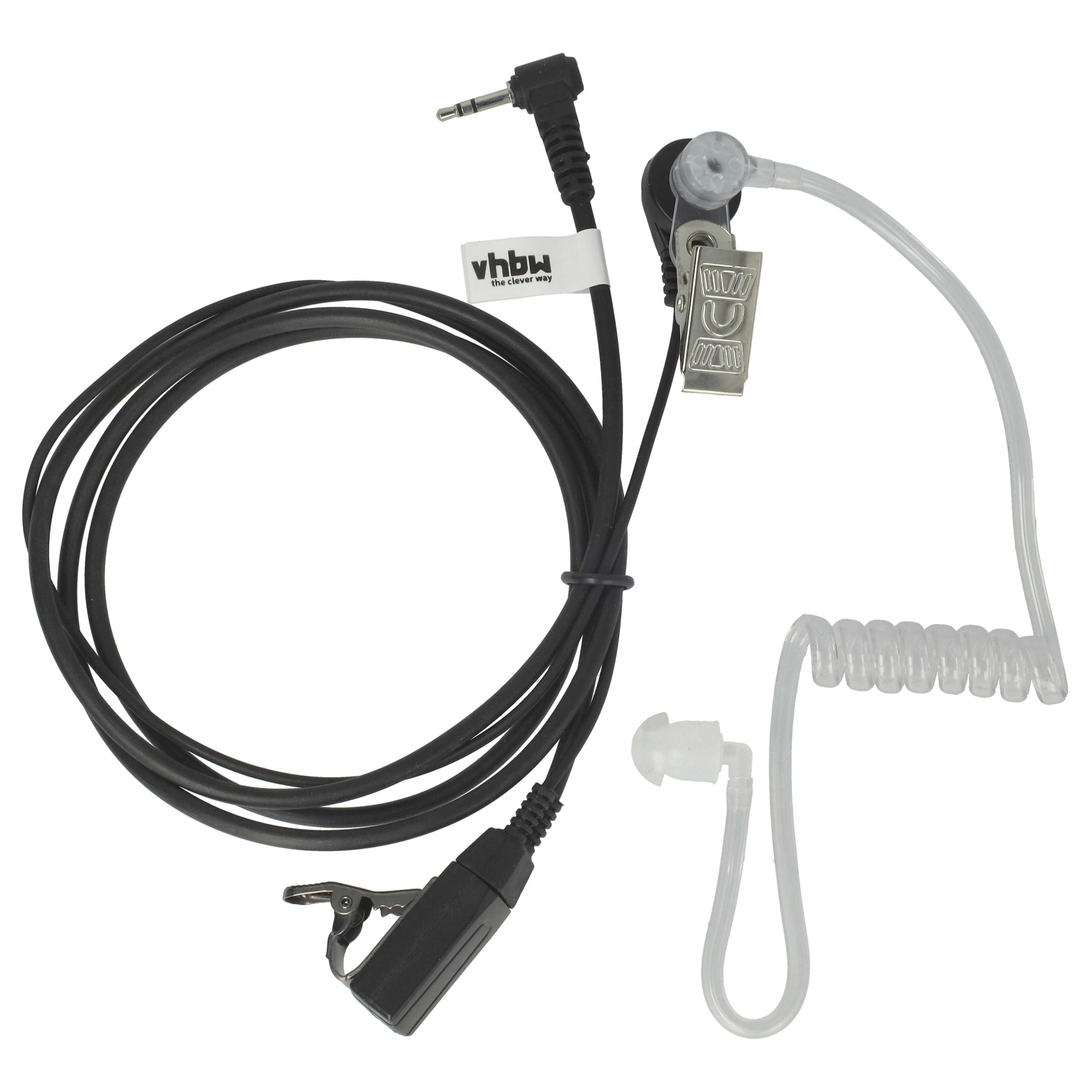 10x Security Headset suitable for Motorola MR350R Radio - "Take Call Button", Clip Mount + Phono Cable