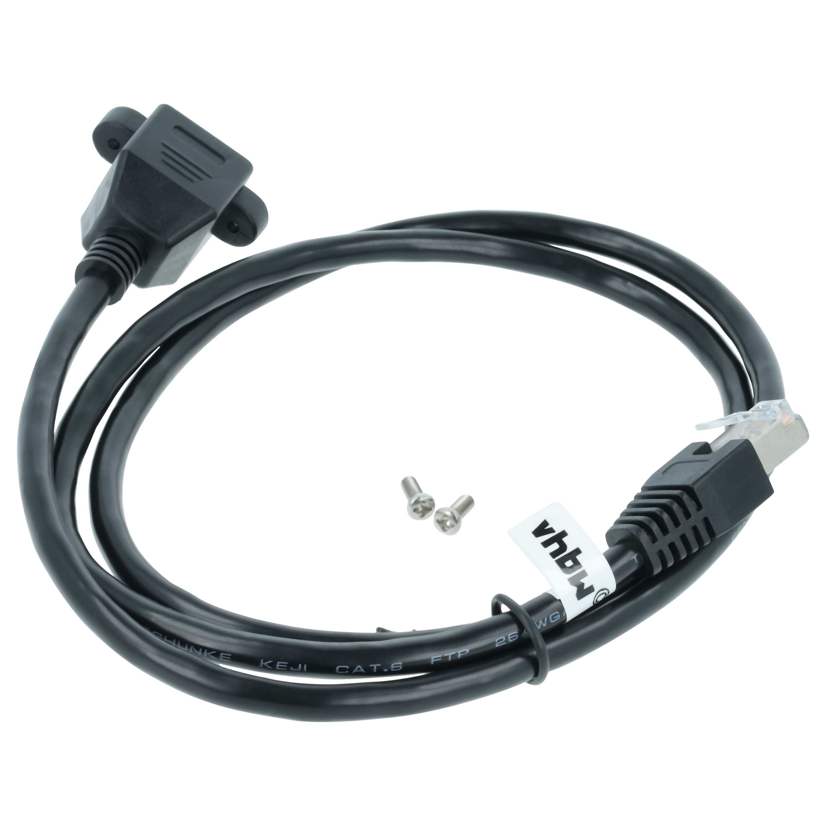 Cable de extensión Cat6, RJ45 (m) a RJ45 (h) - Cable Ethernet LAN con conector RJ45 incorporado, 1 m