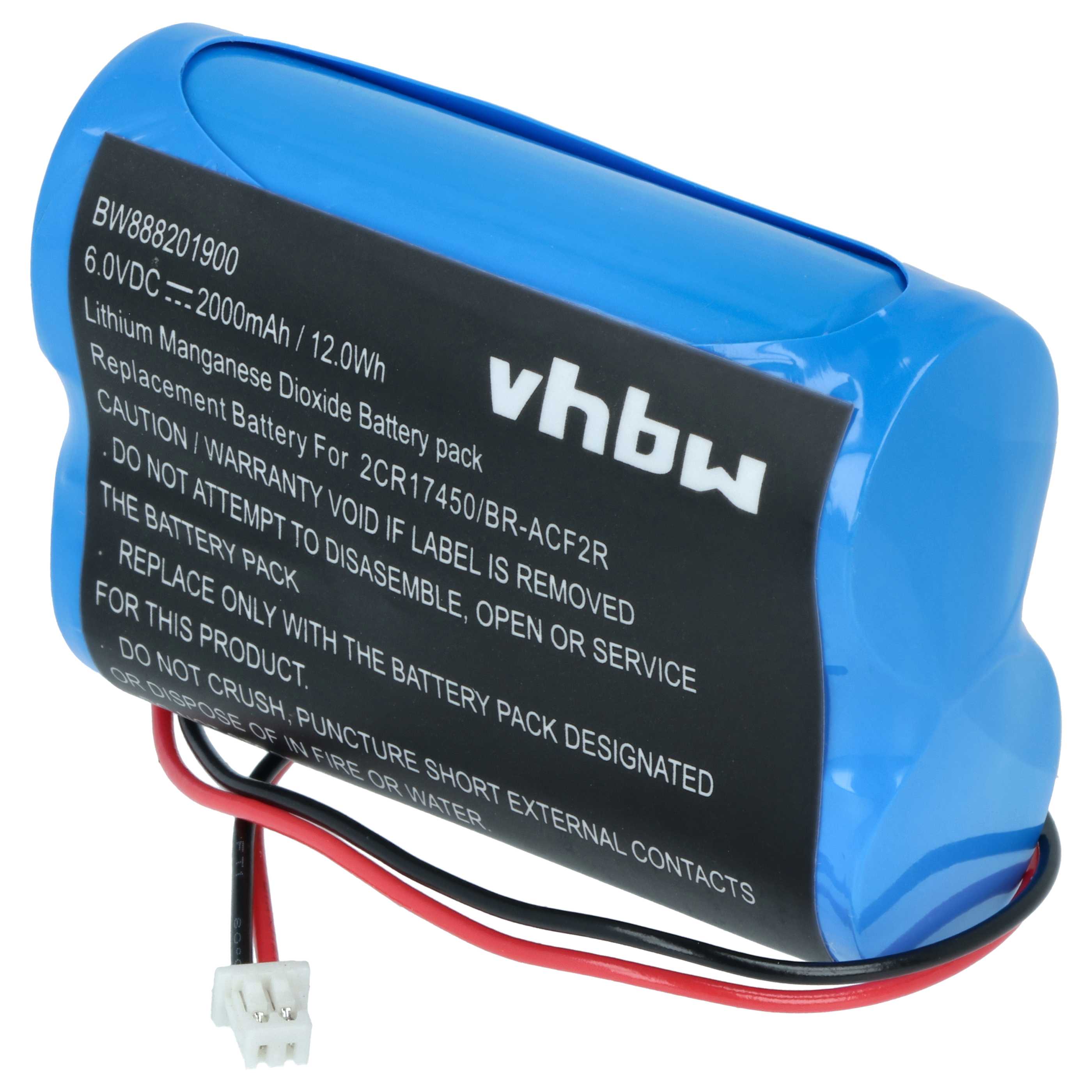 Bateria do PLC programowalnego sterownika Panasonic BR-ACF2R - 2000 mAh 6 V Li-MnO2