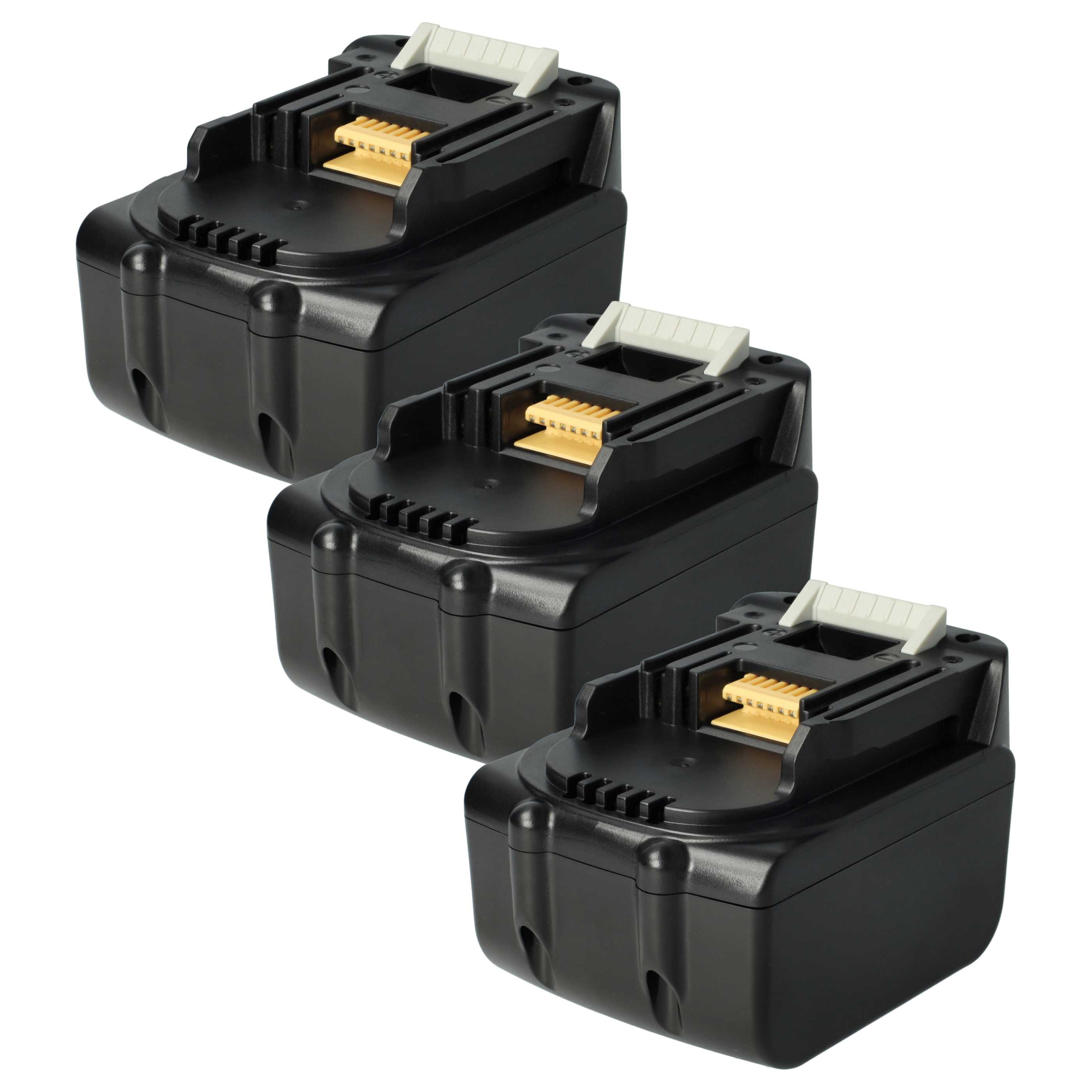 Batteria (3x pezzo) per attrezzo sostituisce Makita 196375-4, BL1413G, BL1411G - 4000 mAh, 14,4 V, Li-Ion