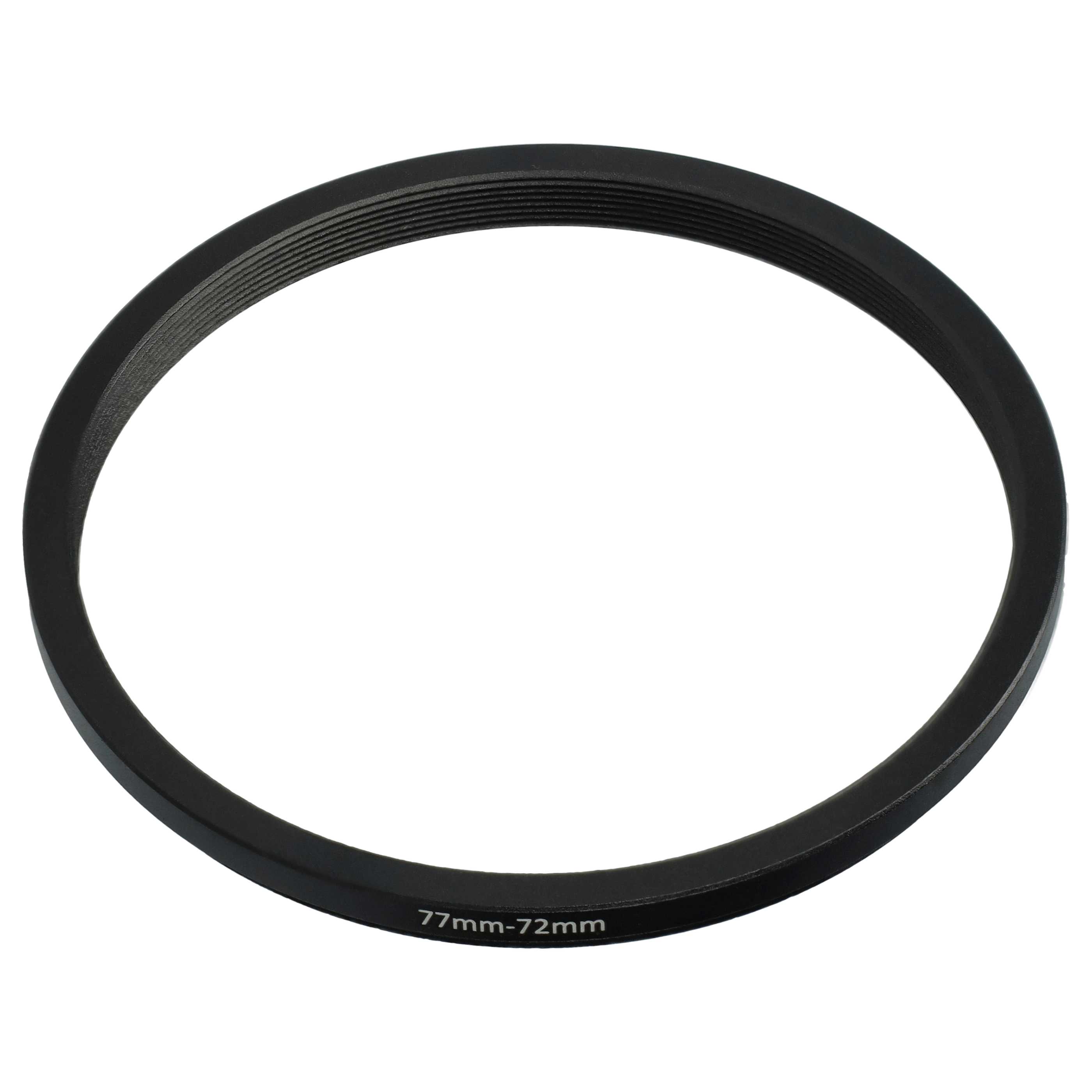 Anello adattatore step-down da 77 mm a 72 mm per obiettivo fotocamera - Adattatore filtro, metallo, nero