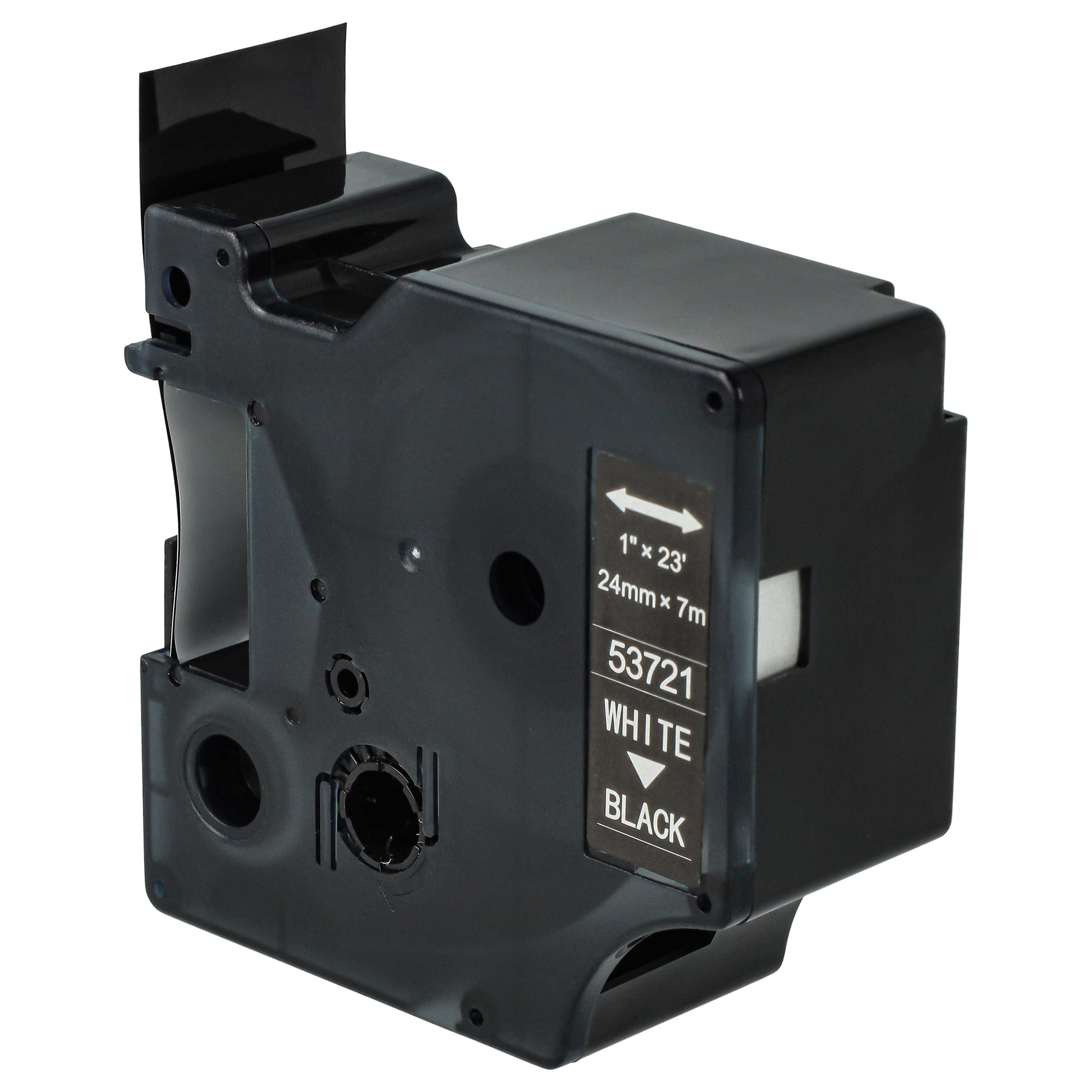 Label Tape replaces Dymo D1, 53721 - 24 mm White to Black