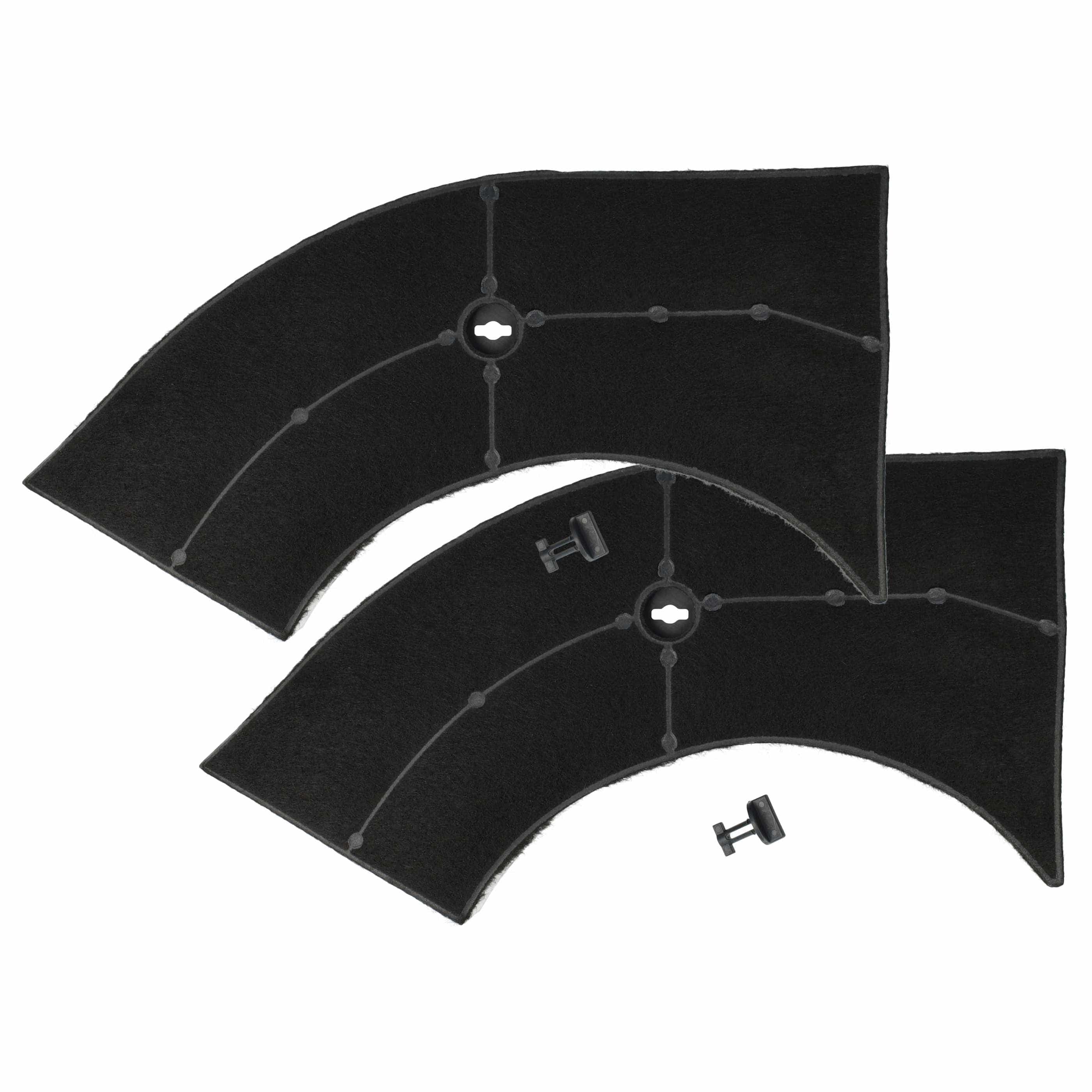 2x Filtres à charbon actif remplace AEG 5027887000/6, 5029064900/8, 5027456700/2 pour hotte Bauknecht