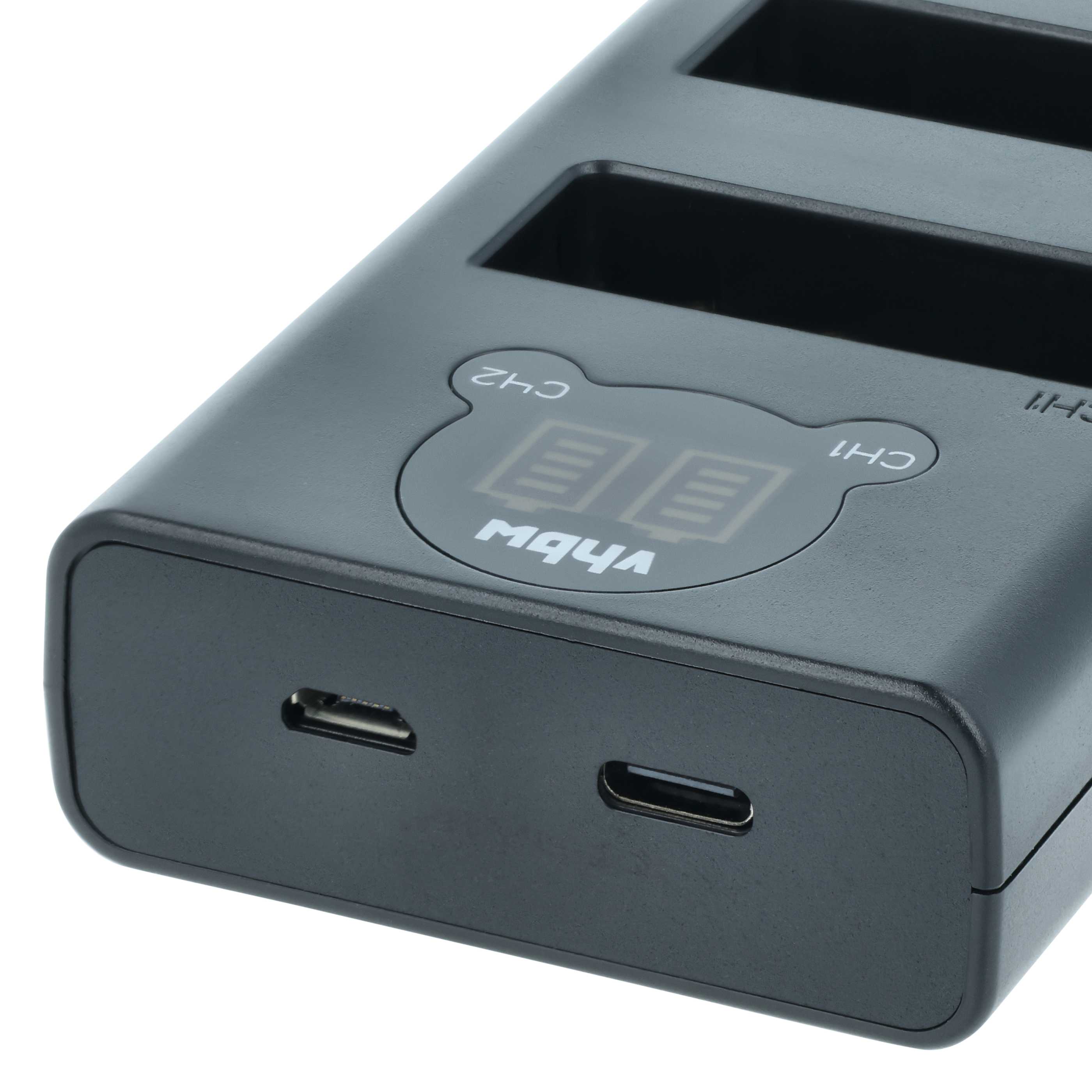 Battery Charger USB-C + Cable USB-C suitable for Leica, Panasonic Lumix Digital Camera etc.