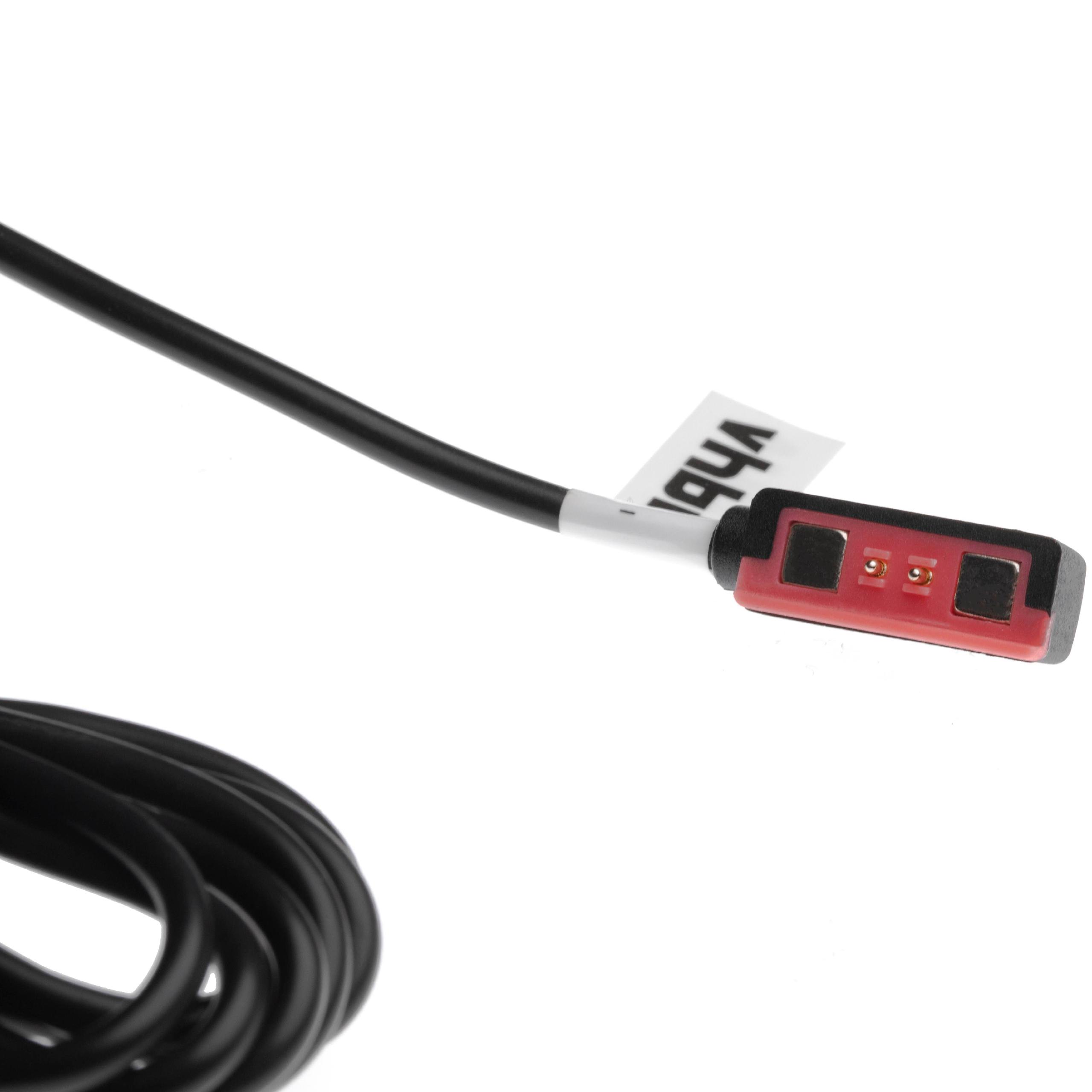 Cable de carga USB para smartwatch Pebble Steel - negro 120 cm