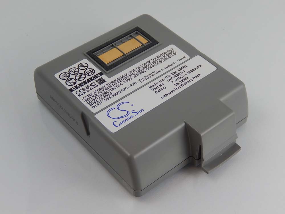 Batería reemplaza AT16293-1 para impresora Zebra - 3800 mAh 7,4 V Li-Ion