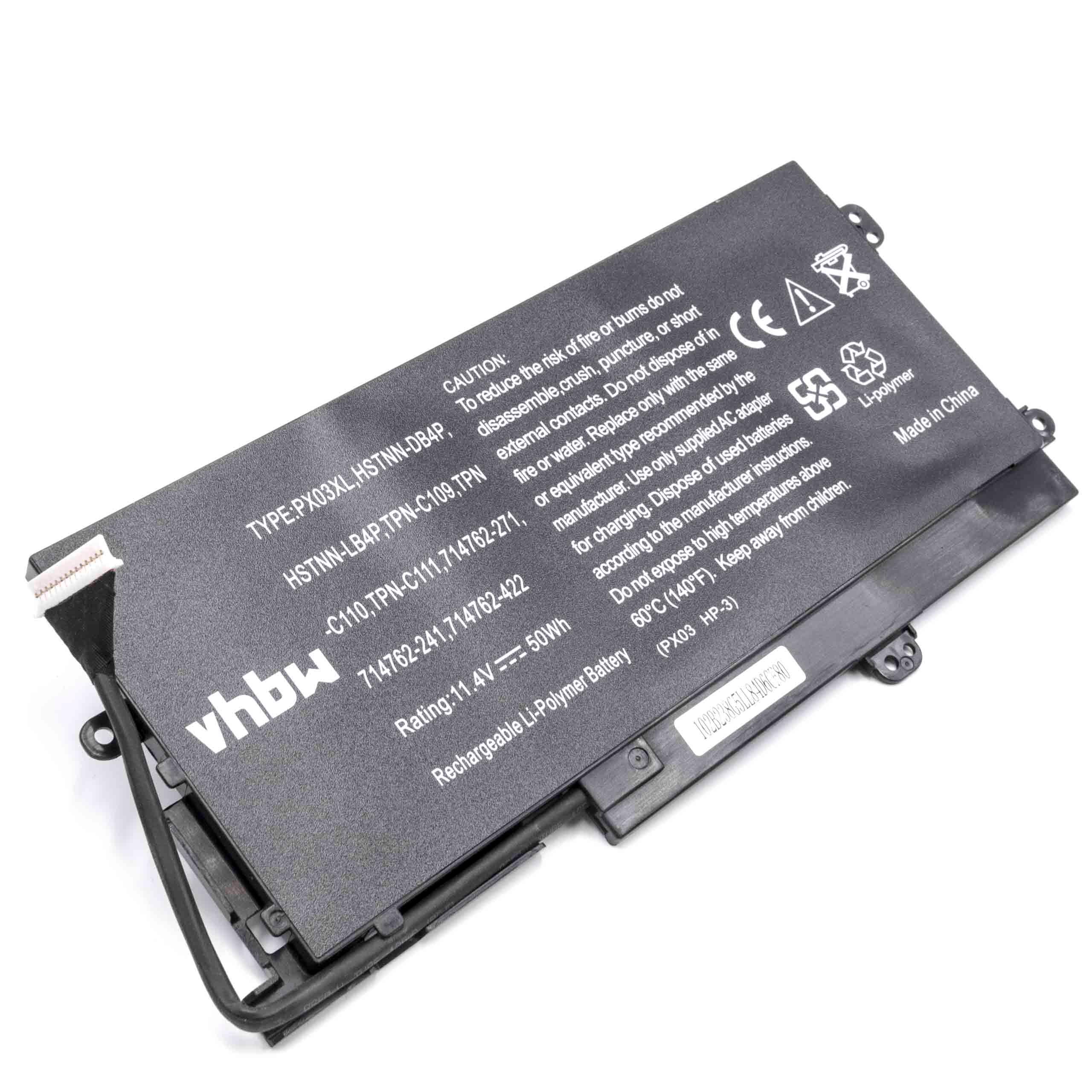 Notebook Battery Replacement for HP 714762-271, 714762-2C1, 714762-1C1, 714762-241 - 4000mAh 11.4V Li-polymer