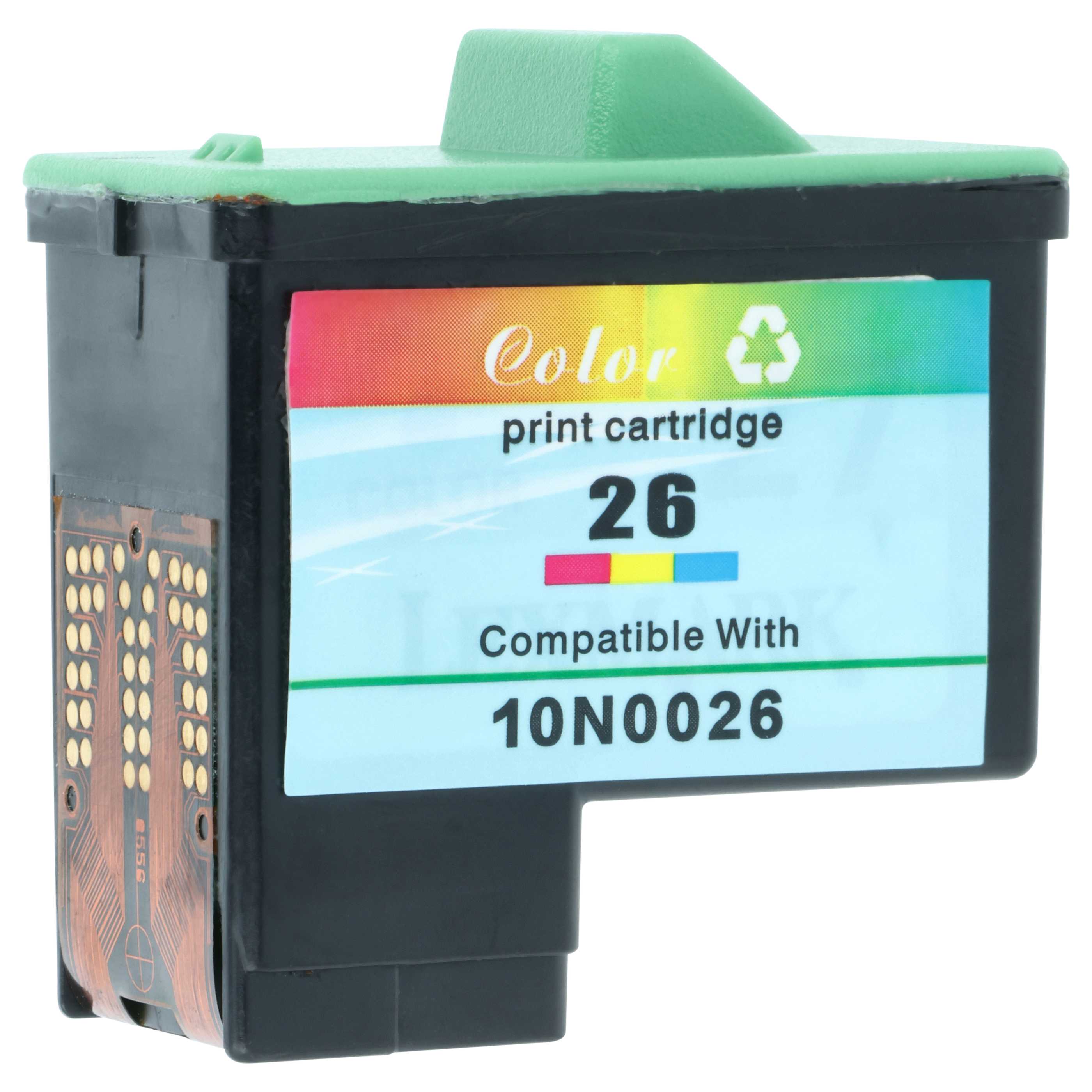 Cartuccia inchiostro sostituisce Lexmark 10N0026 per stampante - ciano/magenta/giallo, rigenerata 12 ml