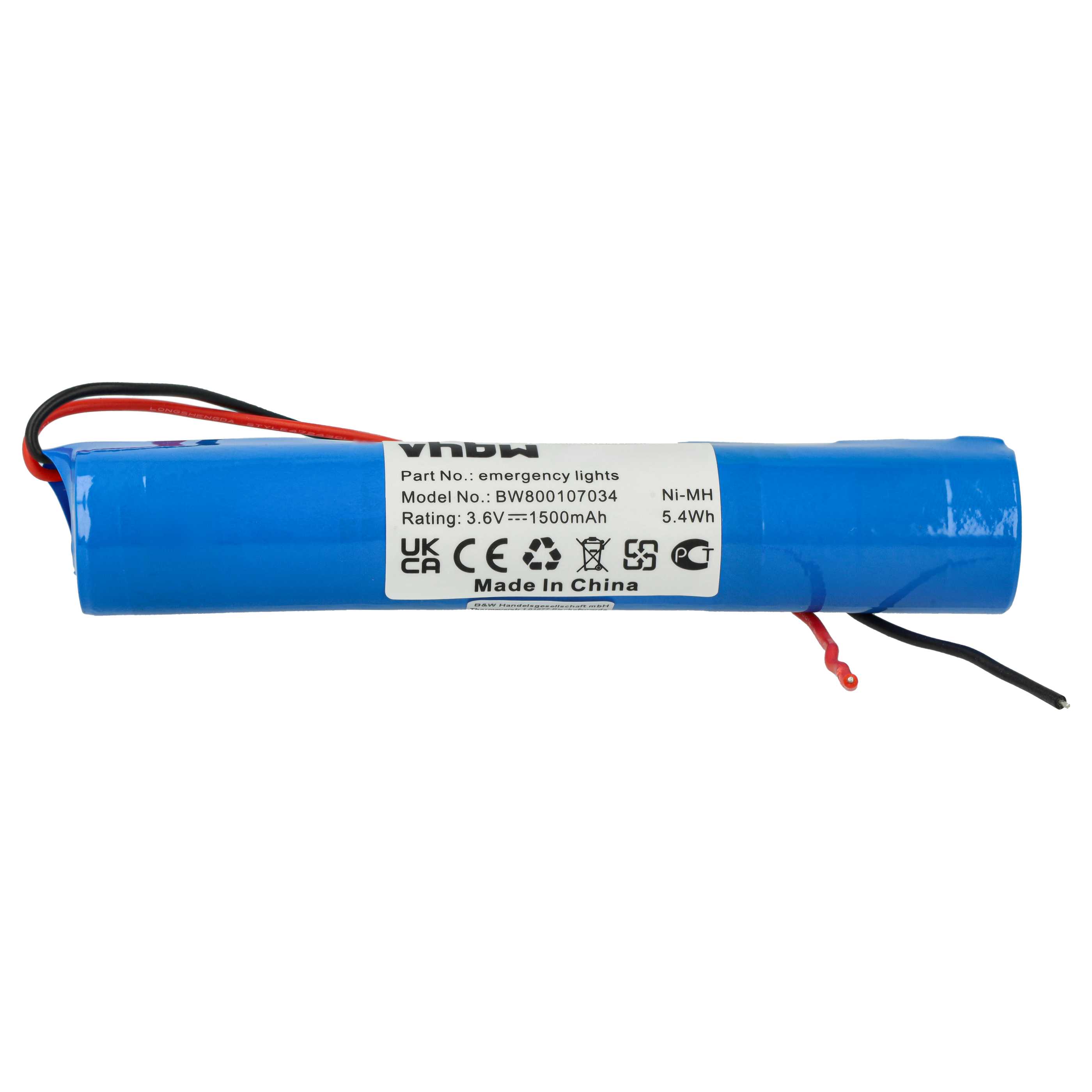 Akumulator do oświetlenia awaryjnego - 1500 mAh 3,6 V NiMH + kabel