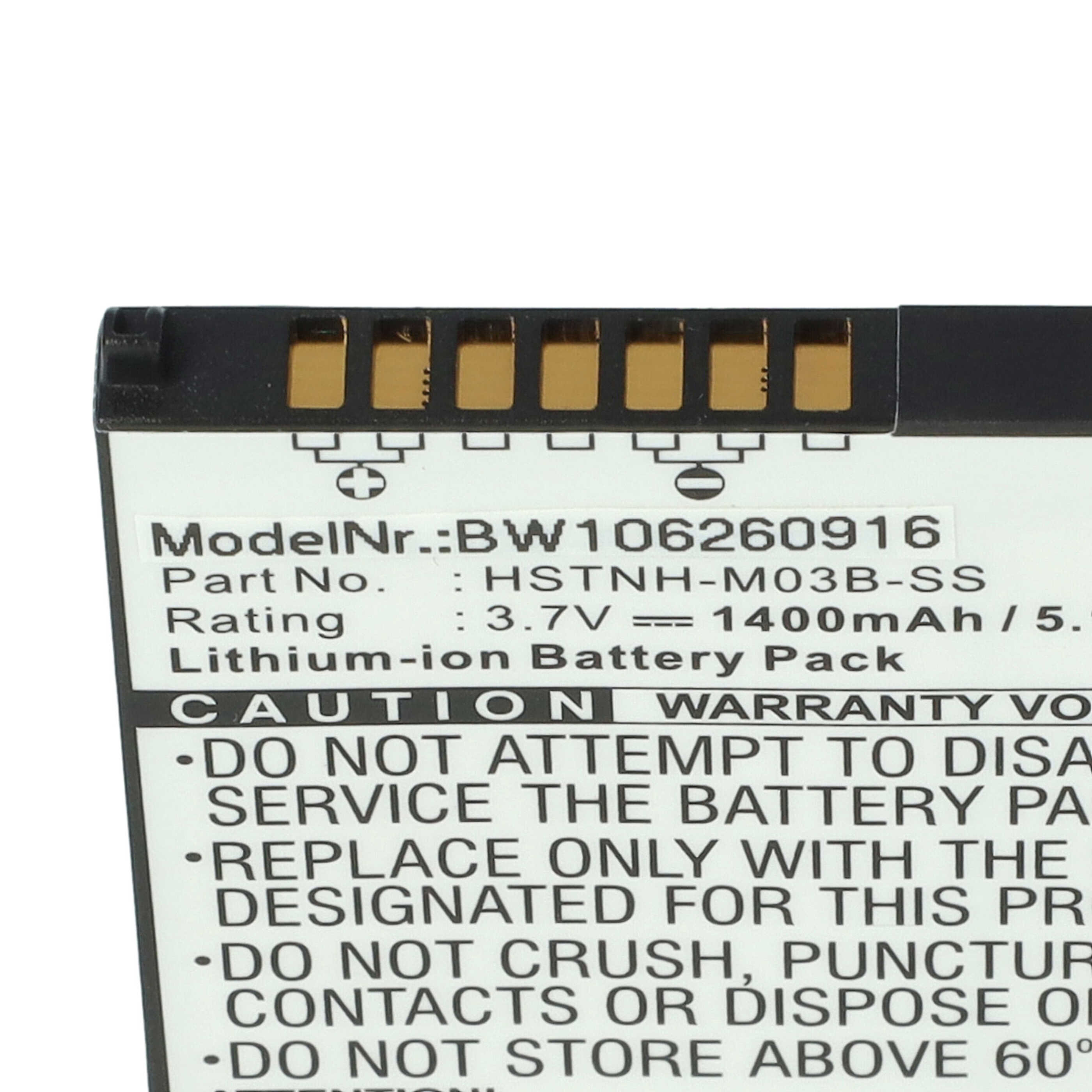 Batteria sostituisce HP IPAQ 360136-001, FA285A, 364401-001 per cellulare HP IPAQ - 1500mAh 3,7V Li-Ion