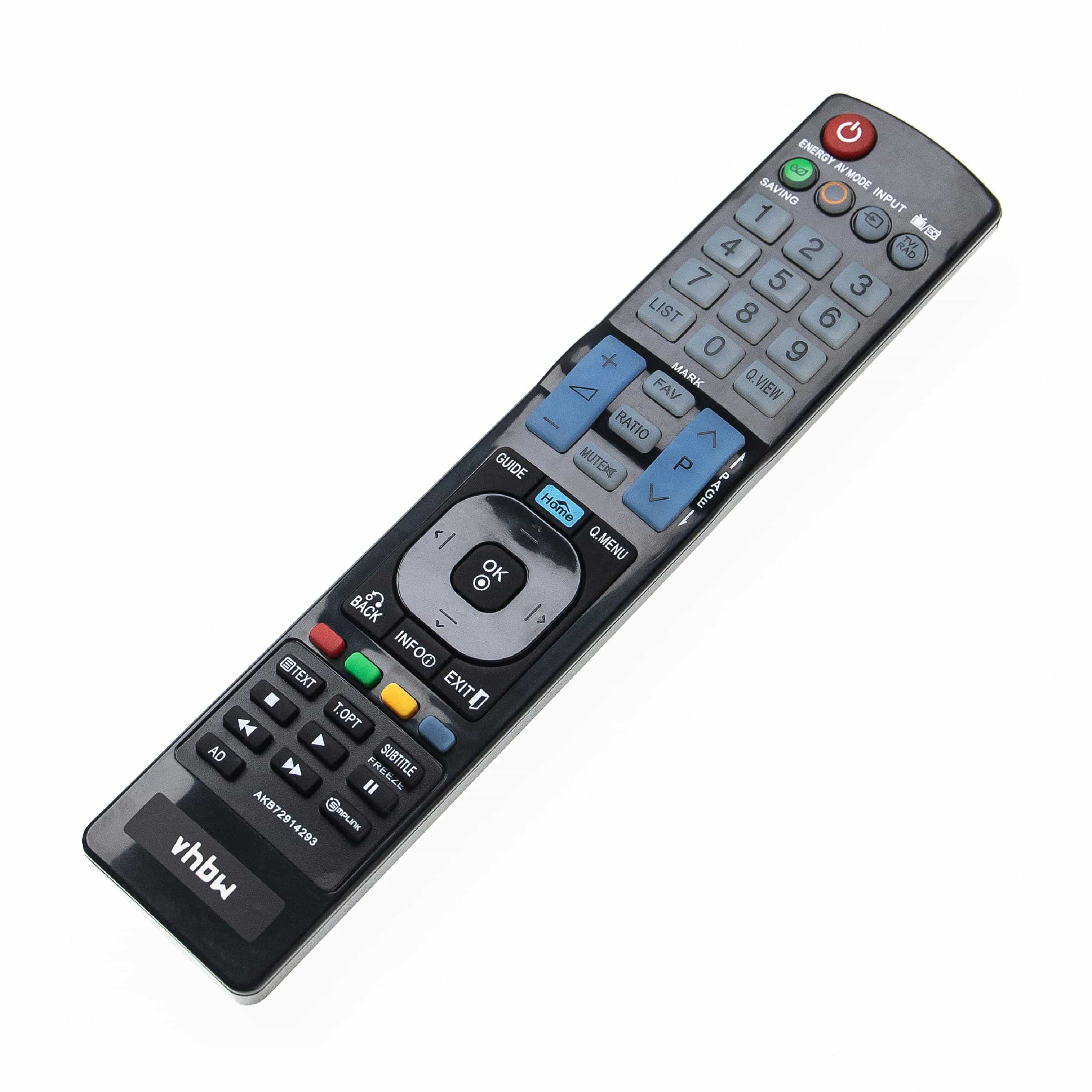 Remote Control replaces LG AKB72914293 for LG TV