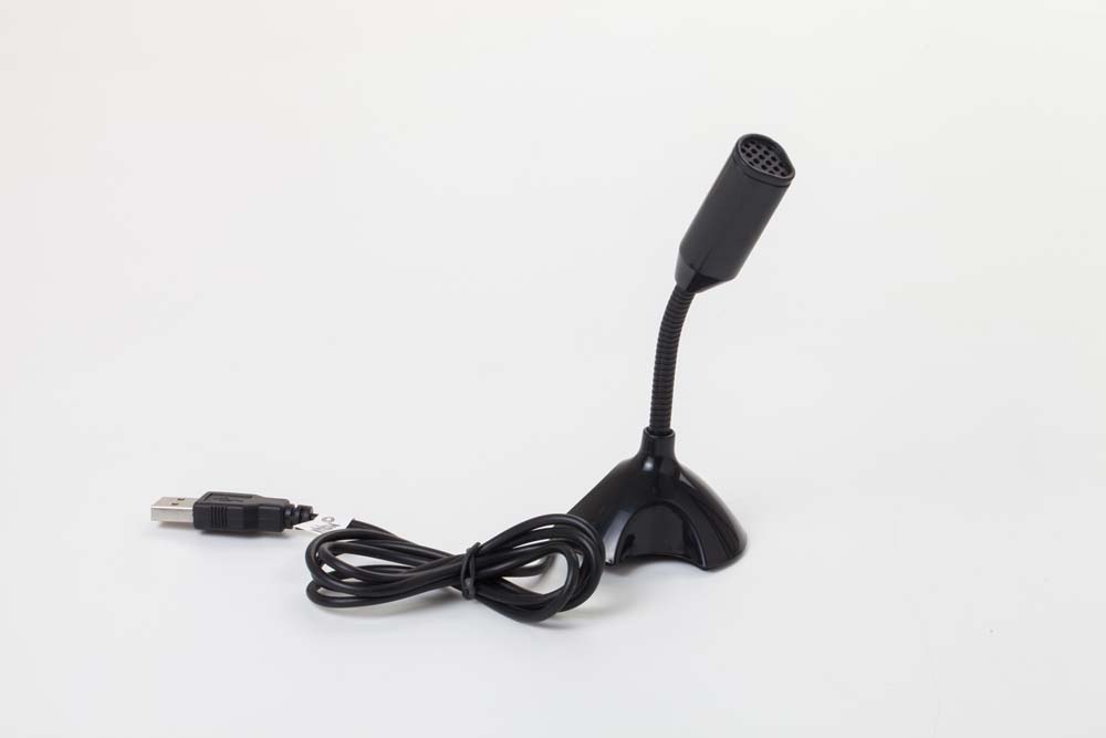 USB Mini Desktop Mikrofon, schwarz, Plug &#38; Play
