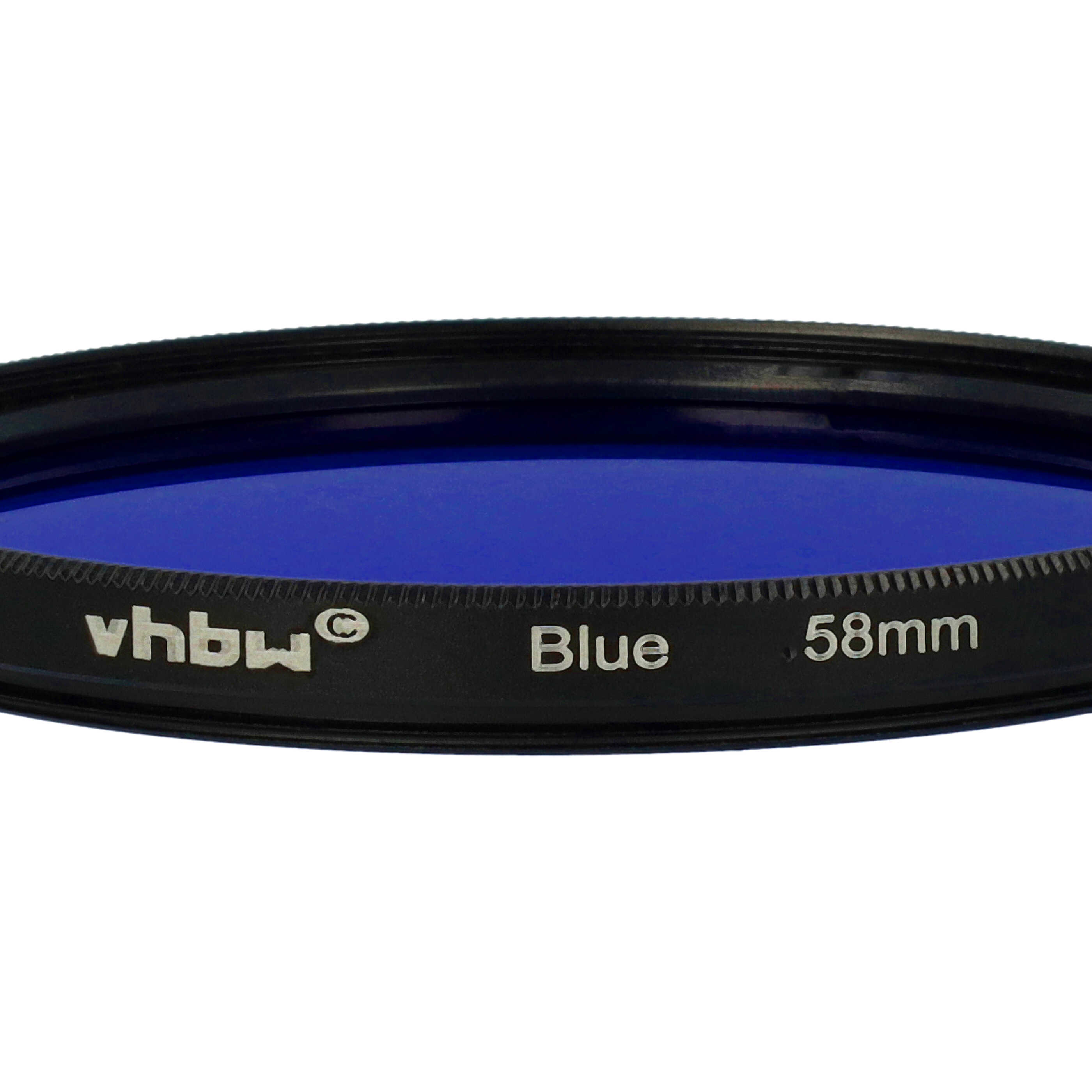 Filtre de couleur bleu pour objectifs d'appareils photo de 58 mm - Filtre bleu