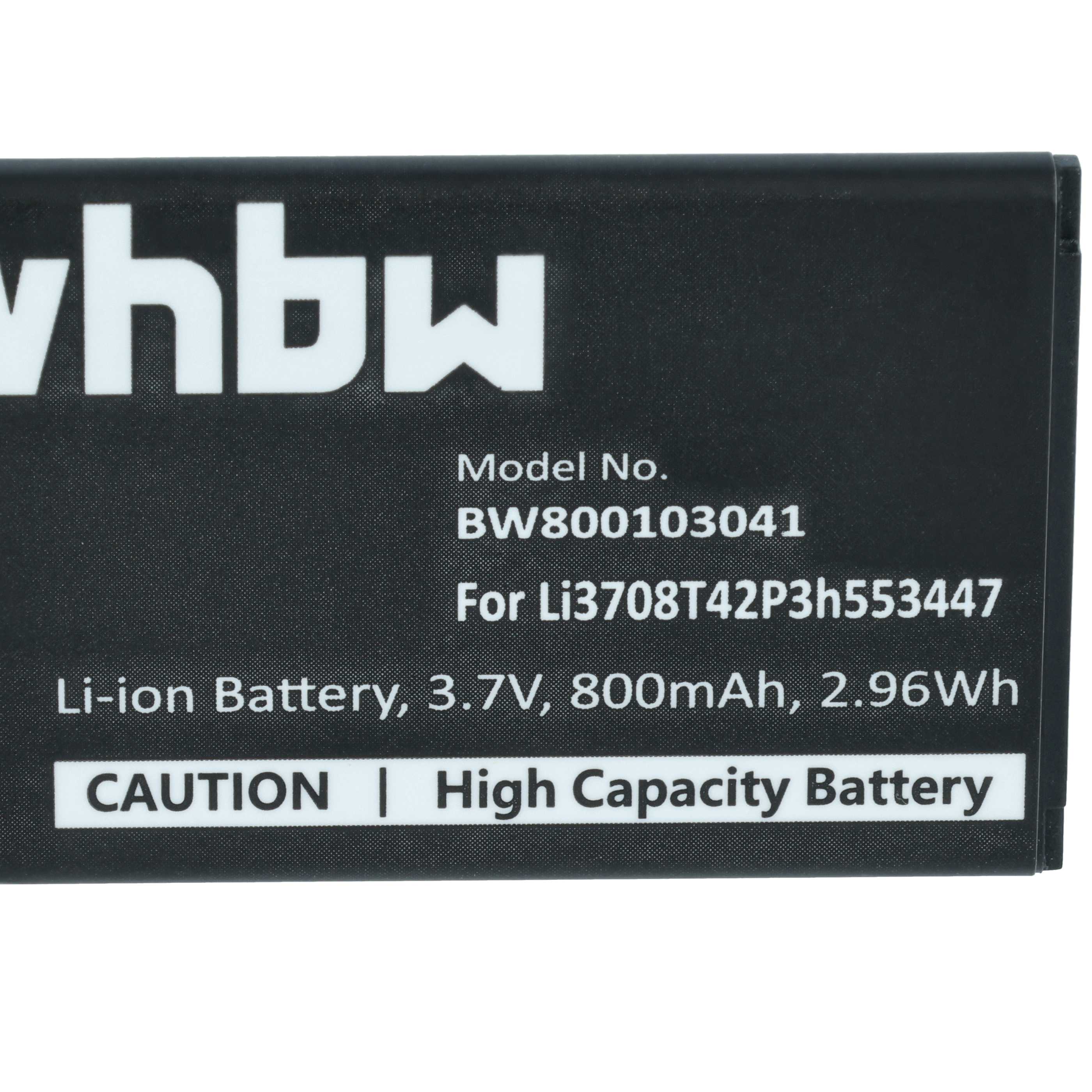 Akumulator do telefonu smartfona zamiennik Li3708T42P3h553447, Li3707T42P3h553447 - 800 mAh 3,7 V Li-Ion