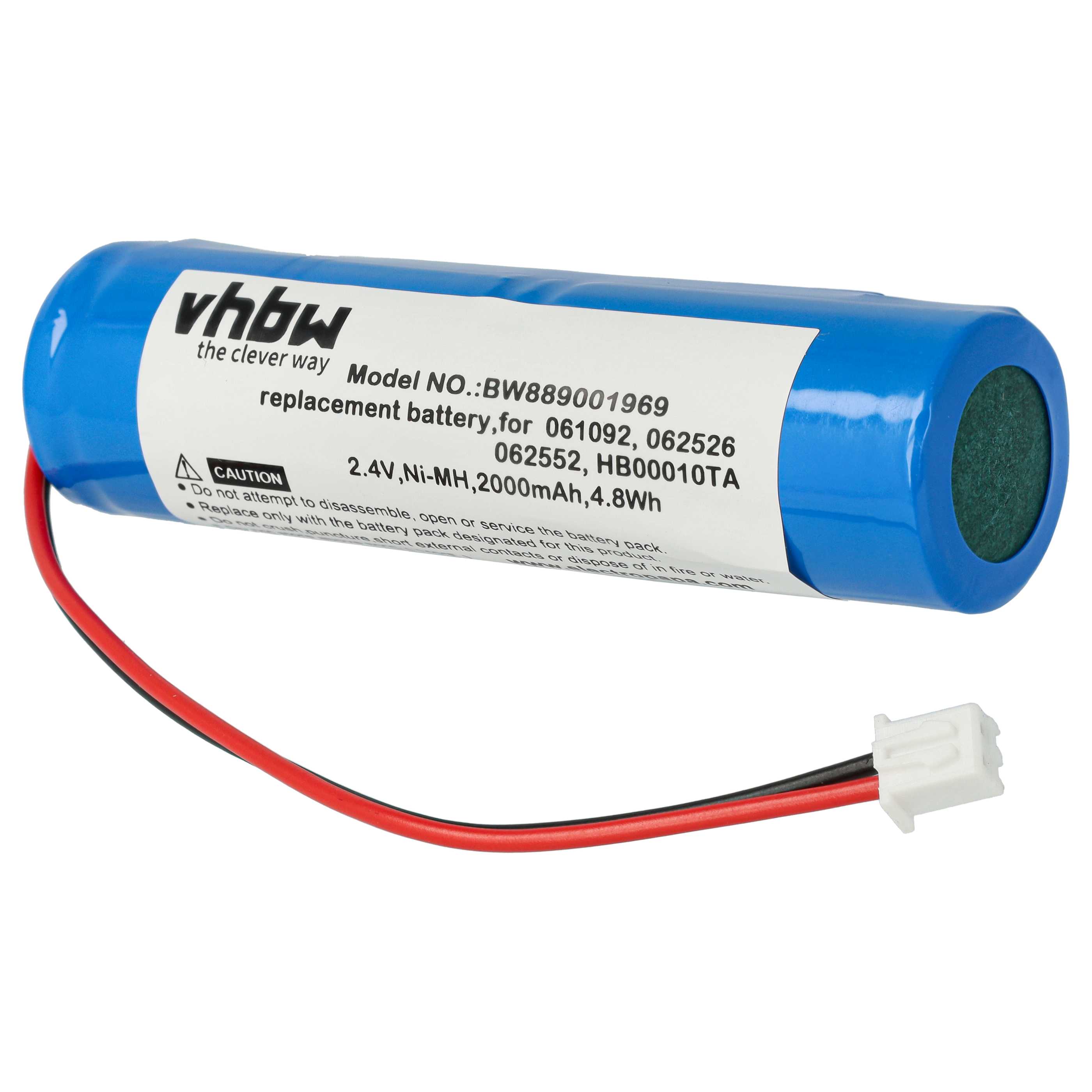Fluchtweg-Akku (5 Stück) als Ersatz für Legrand 062552, 062526, 805809, 061092 für Legrand - 2000mAh 2,4V NiMH
