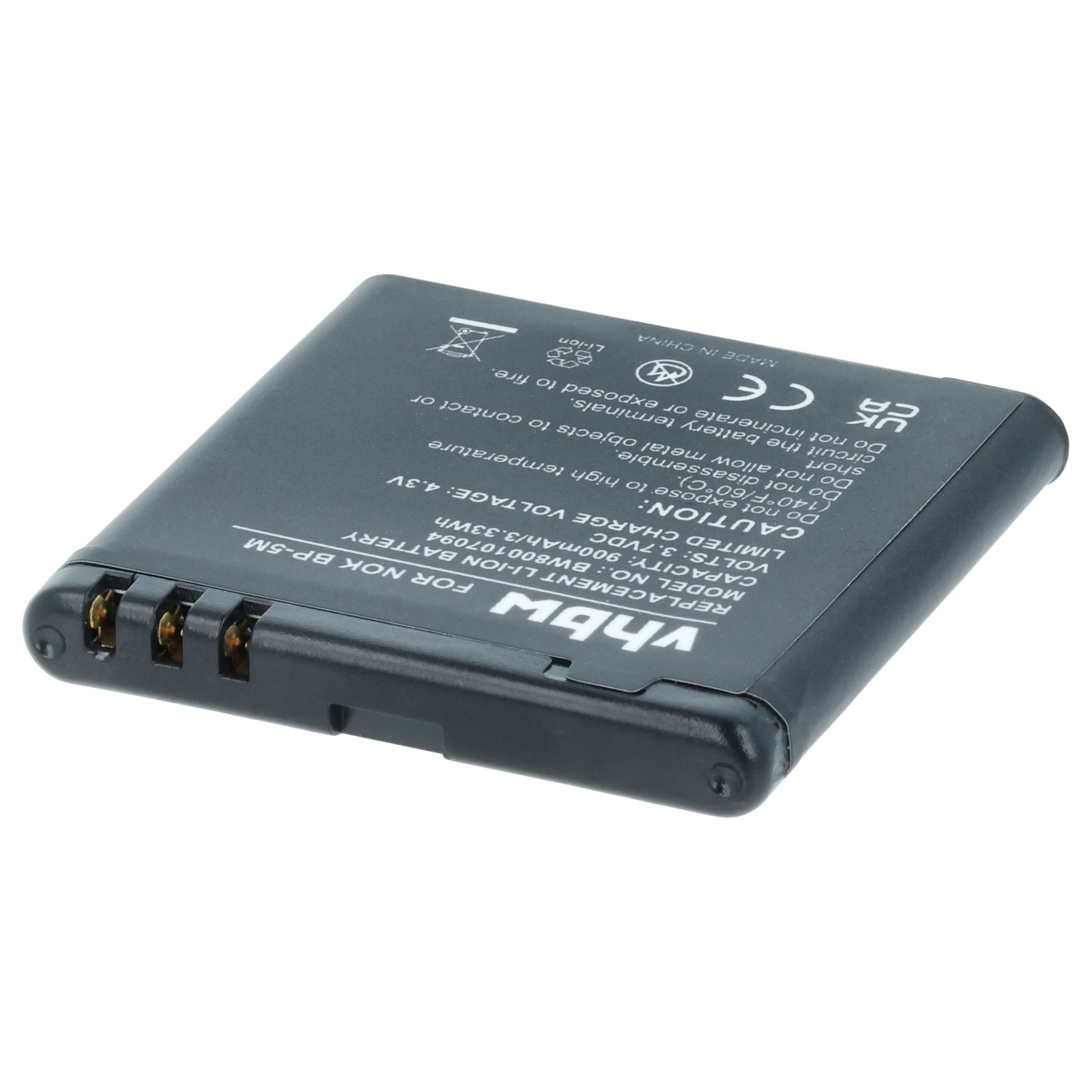 Akumulator do telefonu smartfona zamiennik Nokia BP-5M - 900 mAh 3,7 V Li-Ion