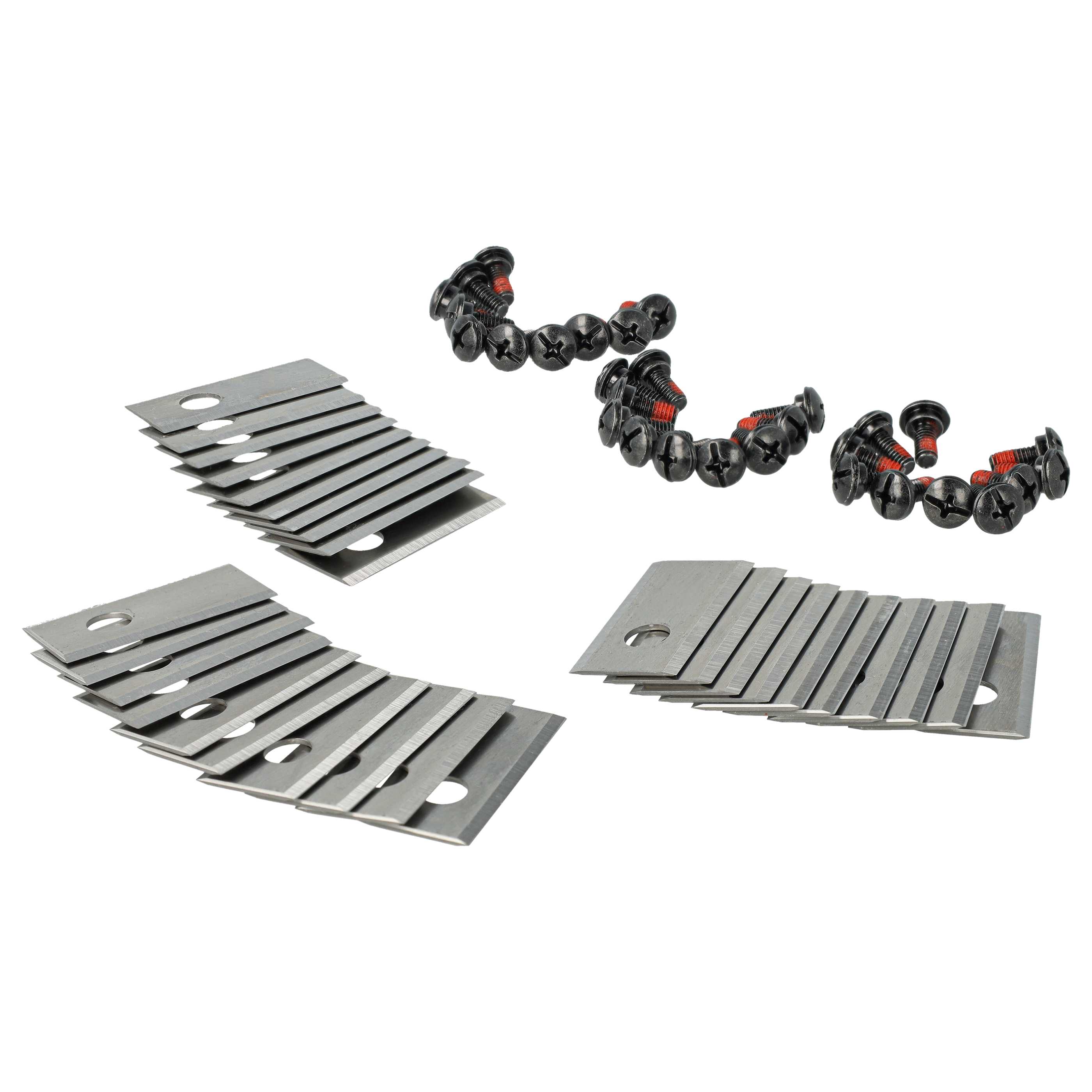 30x Exchange Blade replaces Kress KA0001, 6924328318552 for Cordless Lawnmower etc. - stainless steel, silver