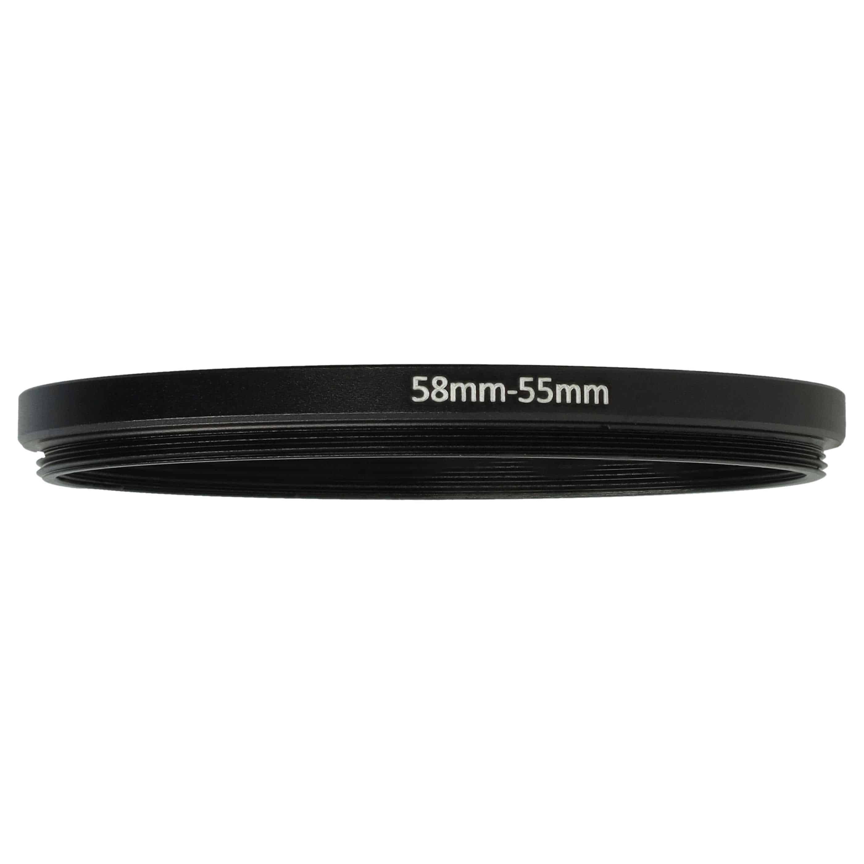 Bague d'adaptation de filtre Step-Down de 58 mm vers 55 mm pour objectif d'appareil photo - Réducteur