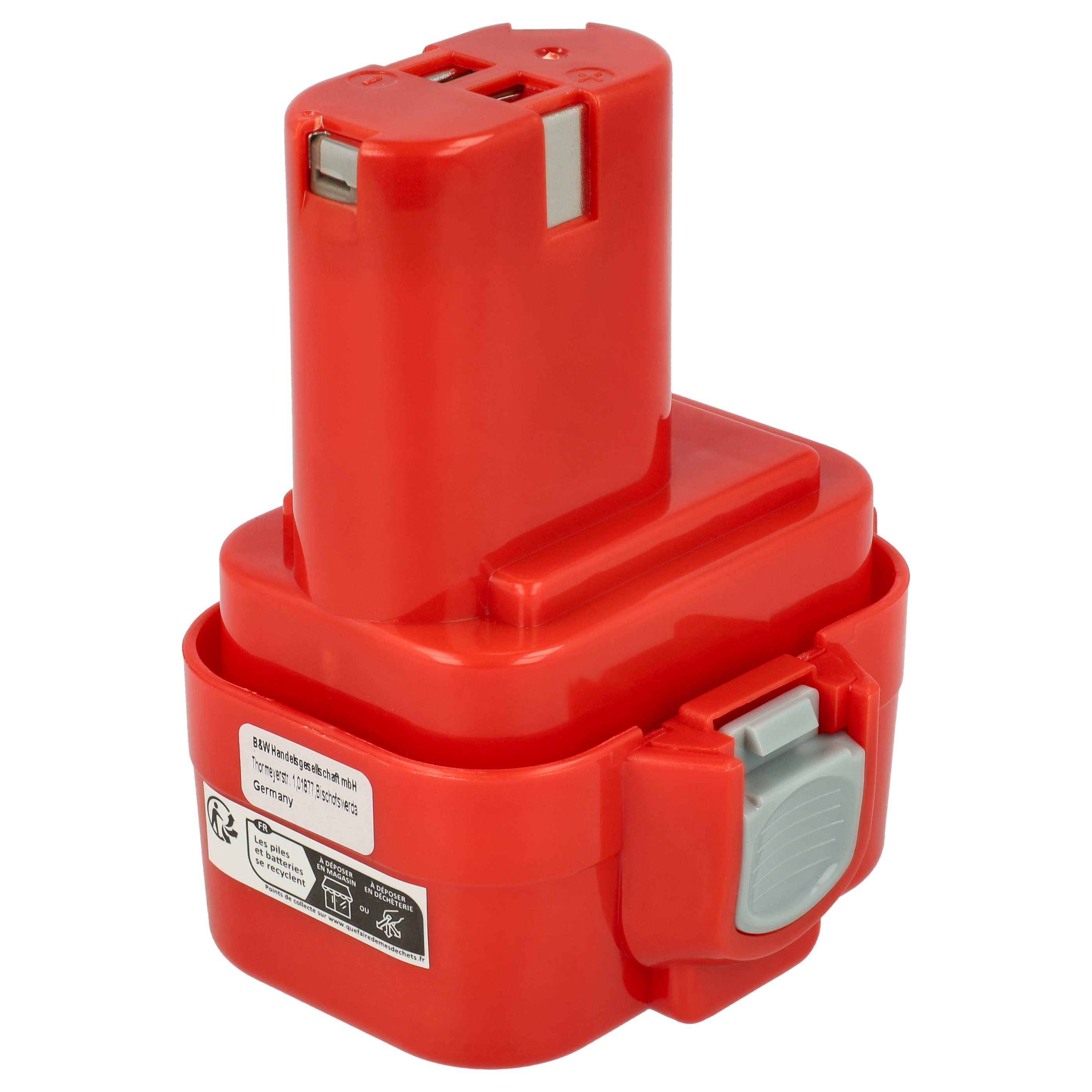 Batteria sostituisce Makita 192638-6, 192596-6, 193058-7, 192697-A, 192595-8 per attrezzo - 3,3Ah 9,6V NiMH