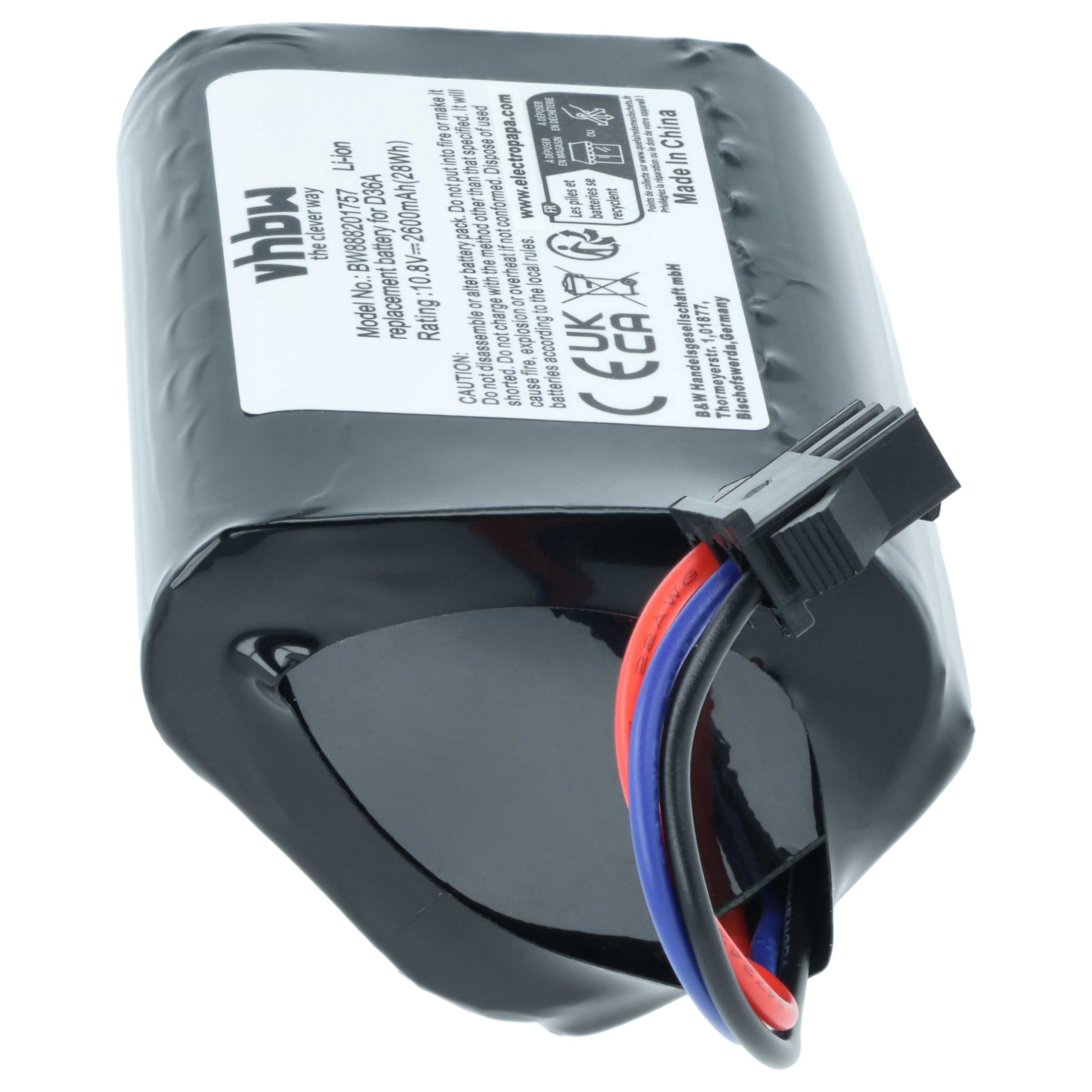 Batteria per aspirapolvere Ecovacs DA60 - 2600mAh 10,8V Li-Ion