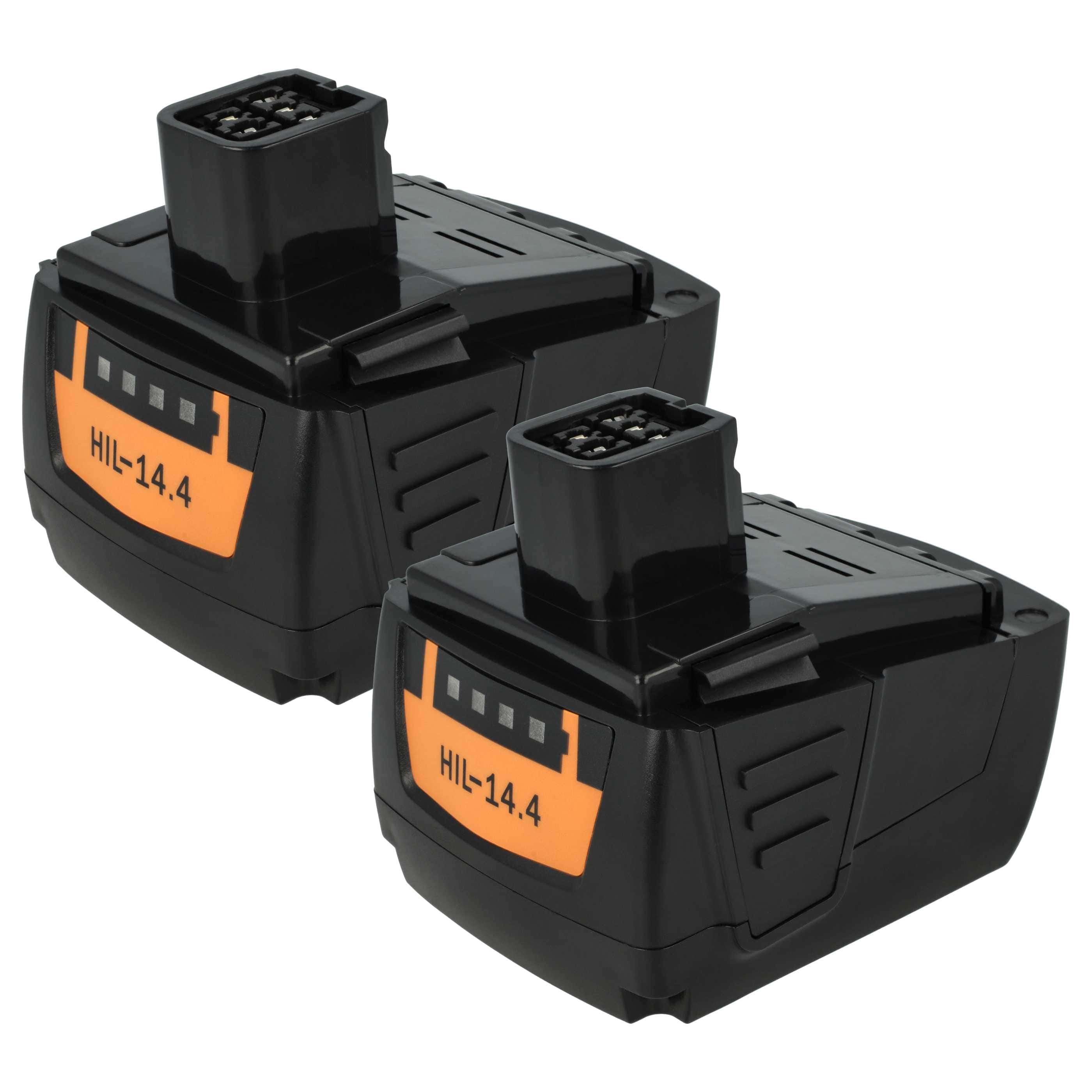 2x Battery replaces Hilti 273114, YTB327, B144, B 144/2.6 Electric Power Tool - 4000 mAh, 14.4 V, Li-Ion