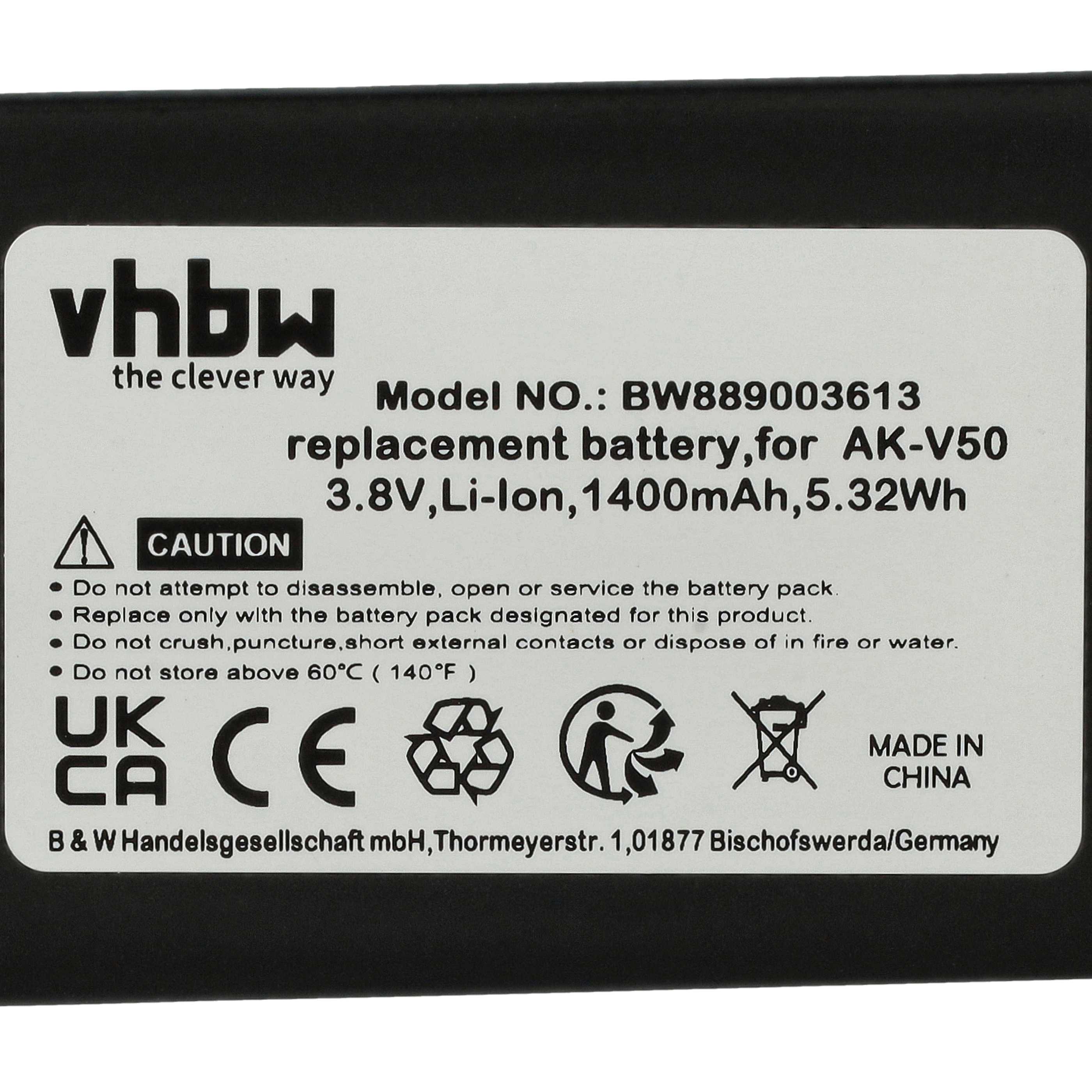 Akku als Ersatz für Emporia AK-V50-4G - 1400mAh 3,8V Li-Ion