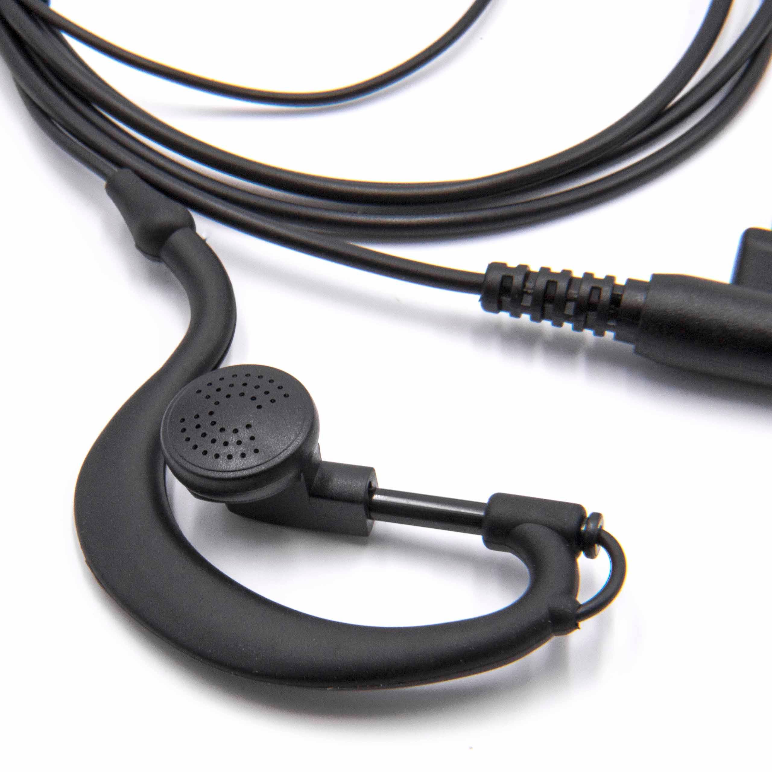 Security headset per ricetrasmittente Motorola CP040, GP300, GP600 - nero + pulsante chiamata + supporto clip