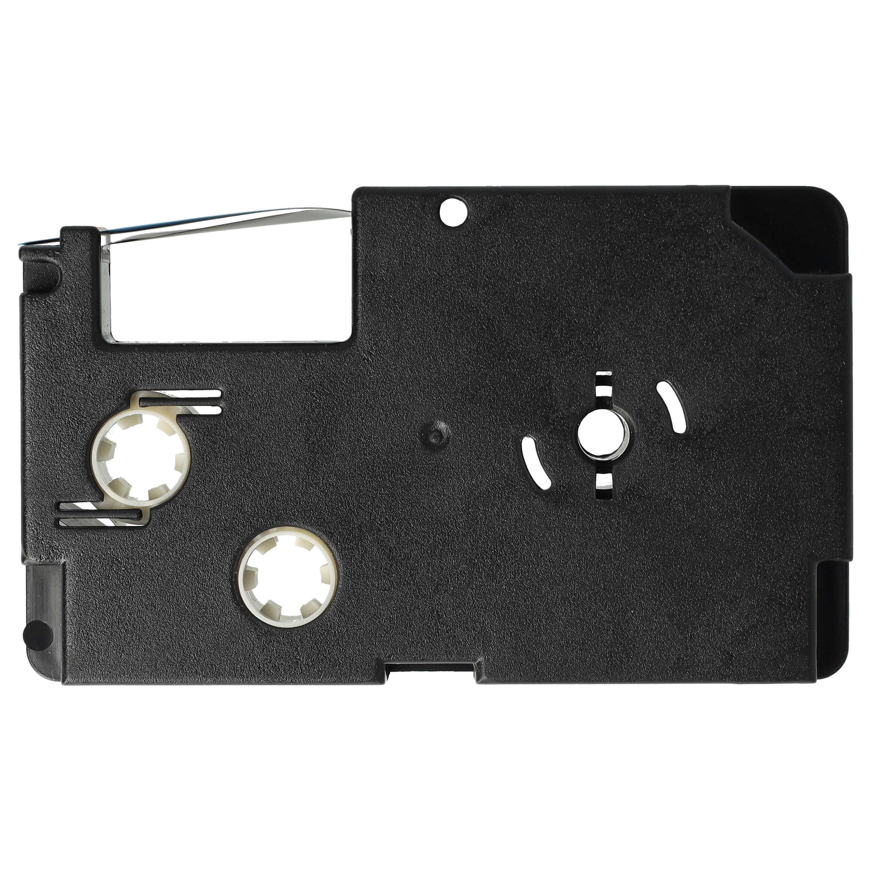 Label Tape as Replacement for Casio XR-9BU1, XR-9BU - 9 mm Black to Blue