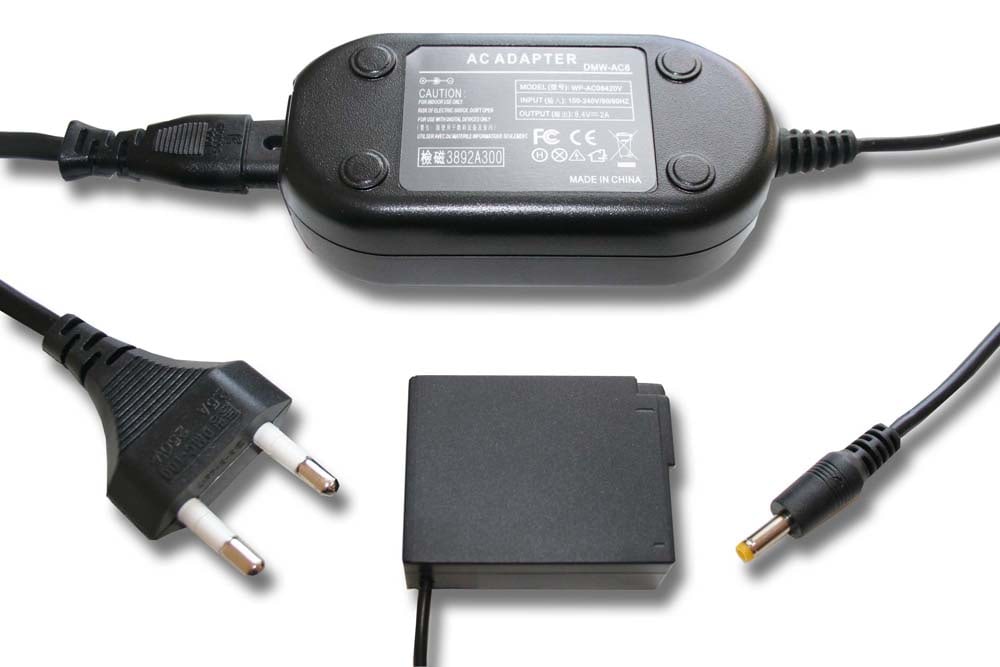 Power Supply replaces DMW-AC8EG DMW-AC8 for Leica Camera + DC Coupler as Panasonic - 2 m, 8.4 V 2.0 A
