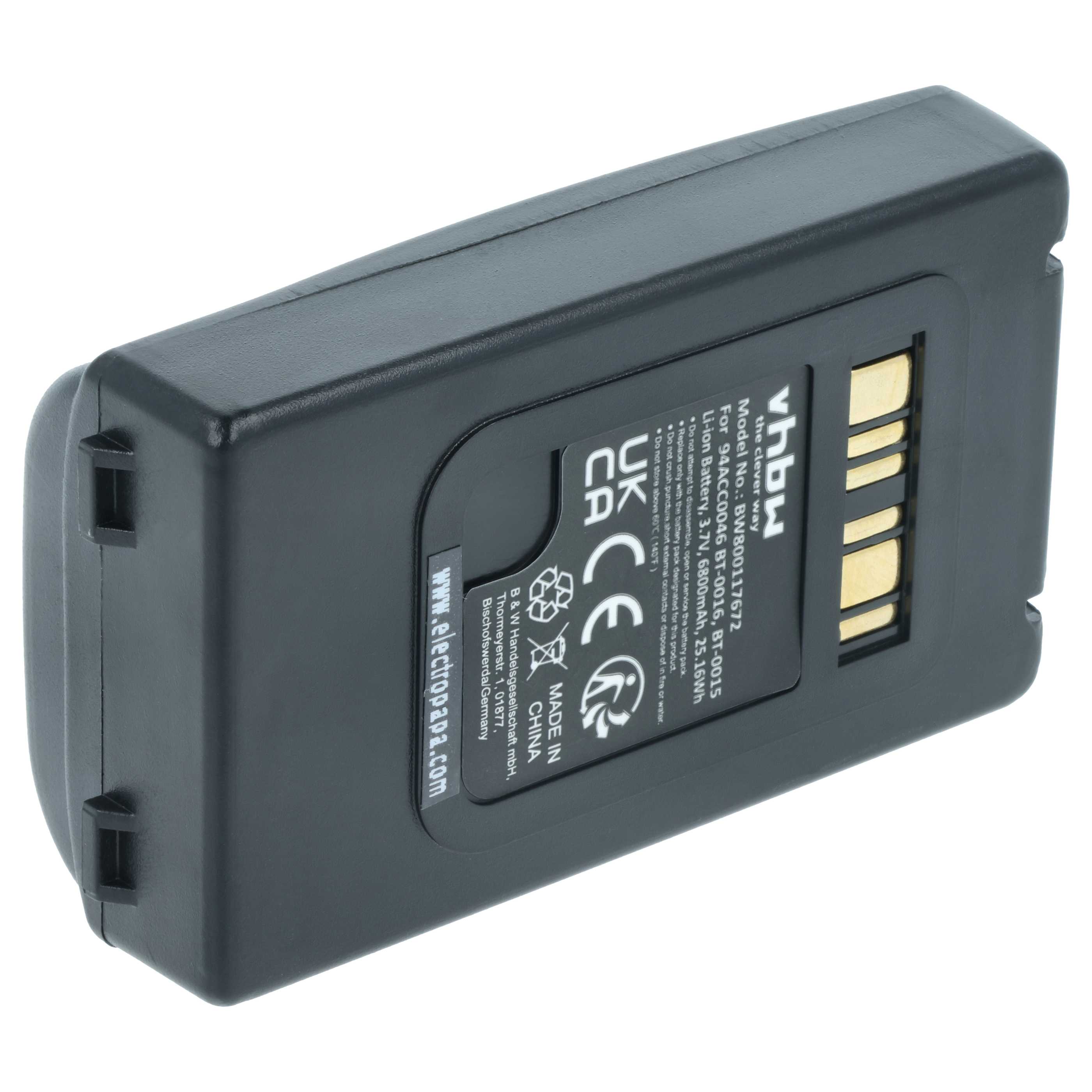 Battery replaces Datalogic 94ACC0048, BT-0015, 94ACC0046 for Datalogic Barcode Scanner POS - 6800 mAh 3.7 V