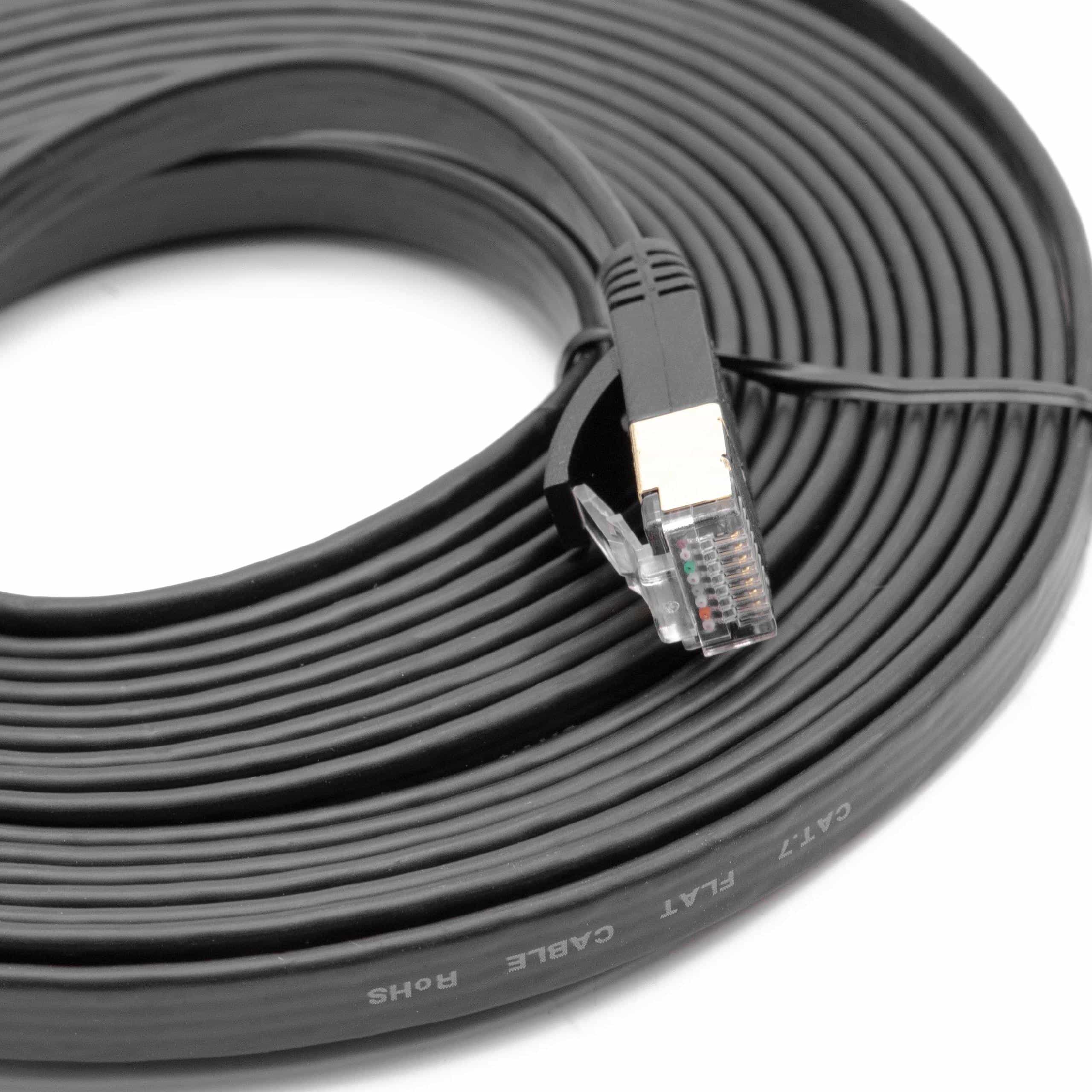 Cavo Ethernet, cavo di rete, cavo LAN, cavo patch Cat7 5m nero - cavo piatto