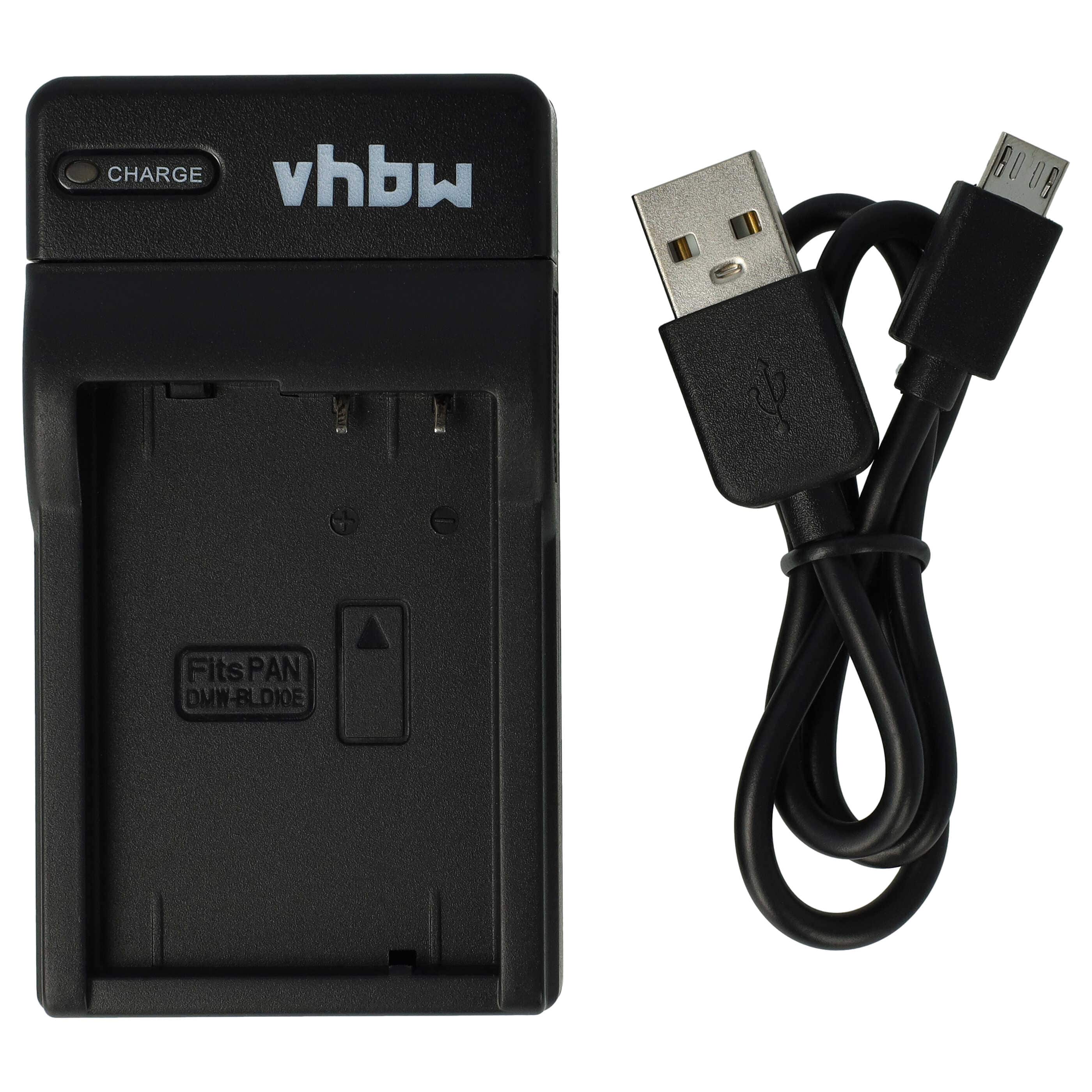 Battery Charger USB-C + Cable USB-C suitable for Panasonic Lumix DMC-GF2, DMC-GF2C, DMC-GF2K, DMC-GF2KEG-K Dig
