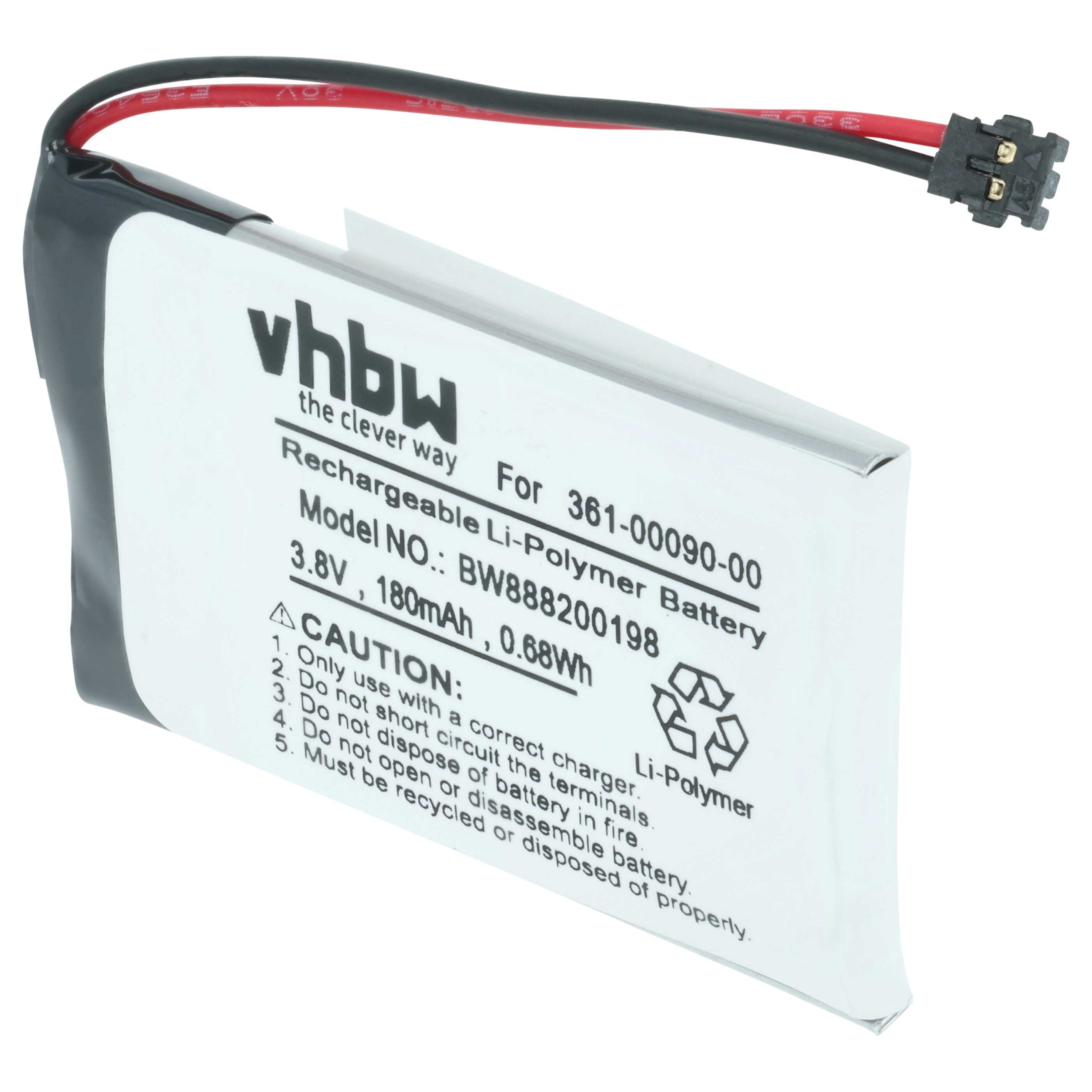 Smartwatch Battery replaces Garmin 361-00090-00 - 180 mAh 3.7 V Li-polymer