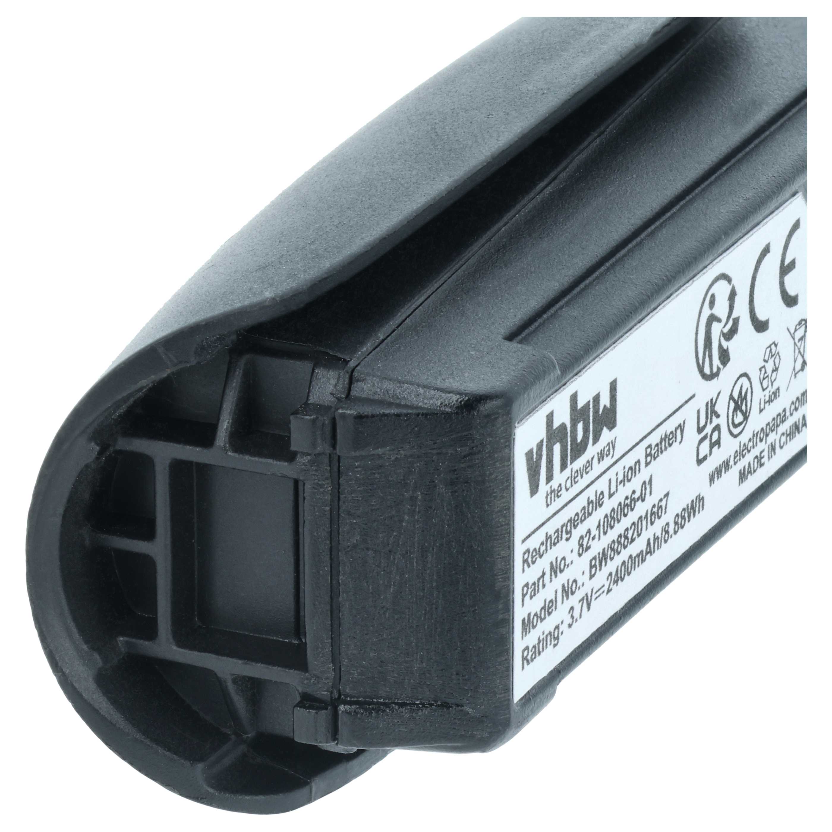 2x Battery replaces 82-108066-1, KT-BTYMT-01R, 82-108066-01 for Symbol Barcode Scanner POS - 2400 mAh 3.7 V