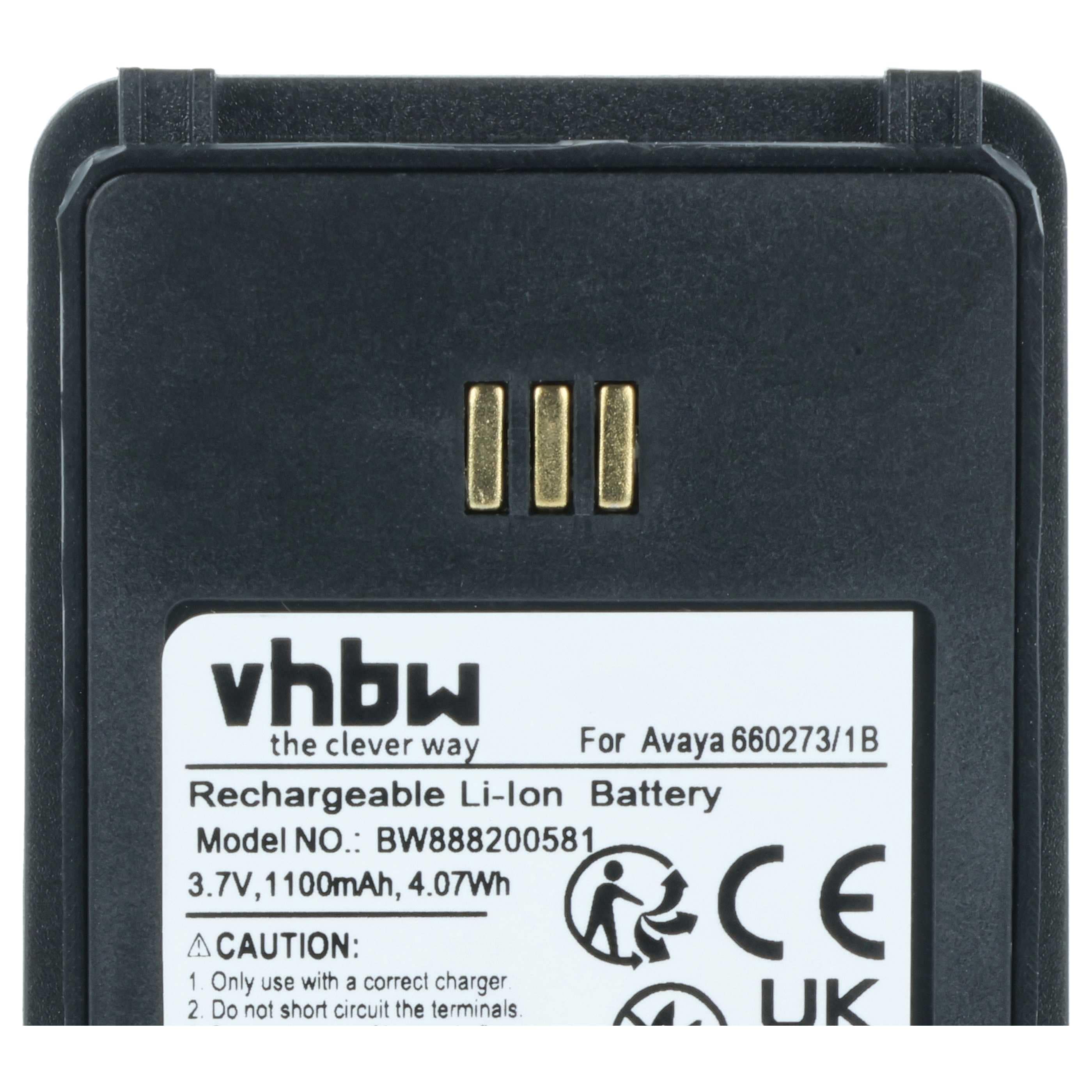 5x Akumulator do telefonu smartfona zamiennik Ascom 1220187, 660273/1B - 1100 mAh 3,7 V Li-Ion