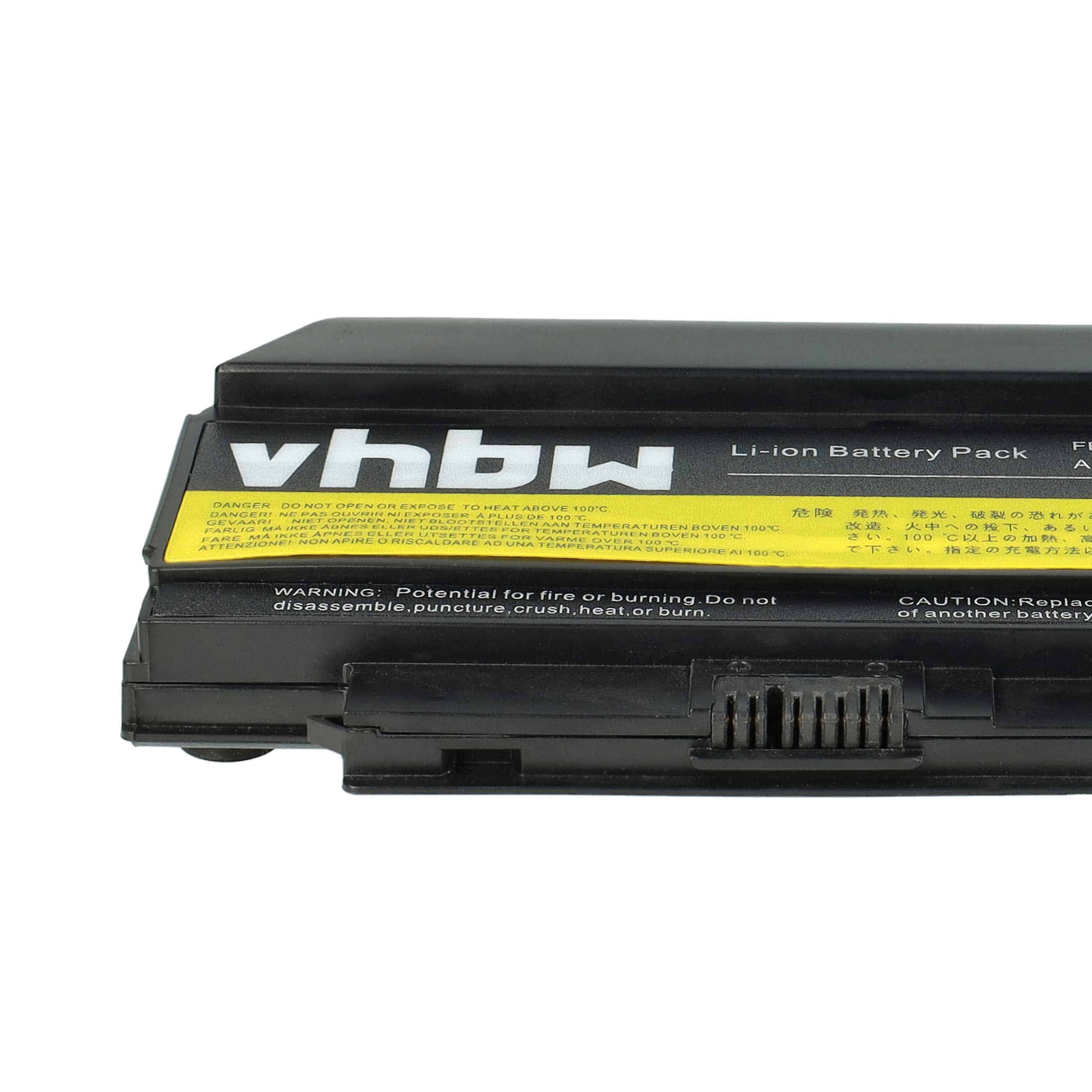 Batterie remplace Lenovo 0A36283, 0A36281, 0A36282 pour ordinateur portable - 6600mAh 10,8V Li-ion, noir