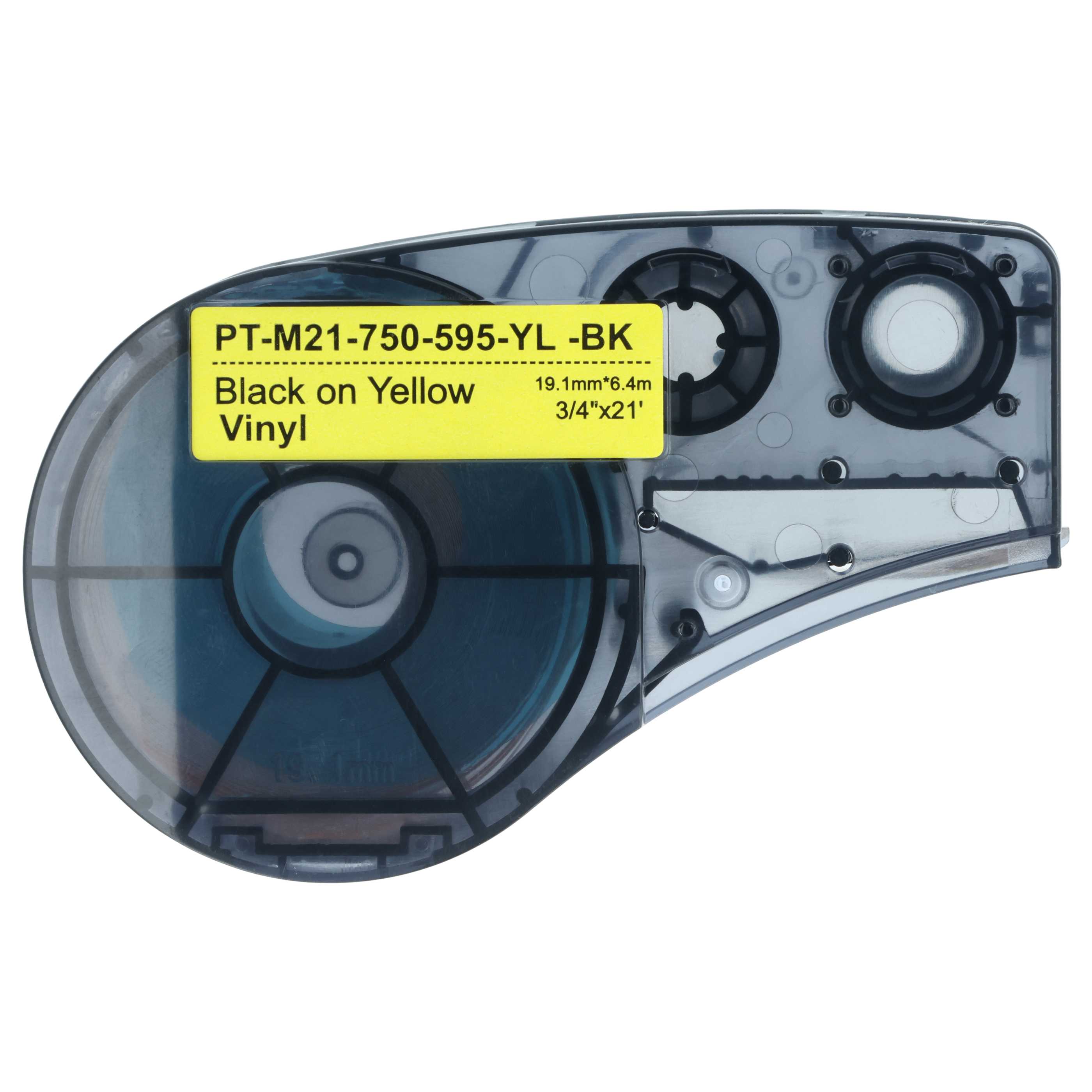Cassetta nastro sostituisce Brady M21-750-595-YL per etichettatrice 19,05mm nero - giallo