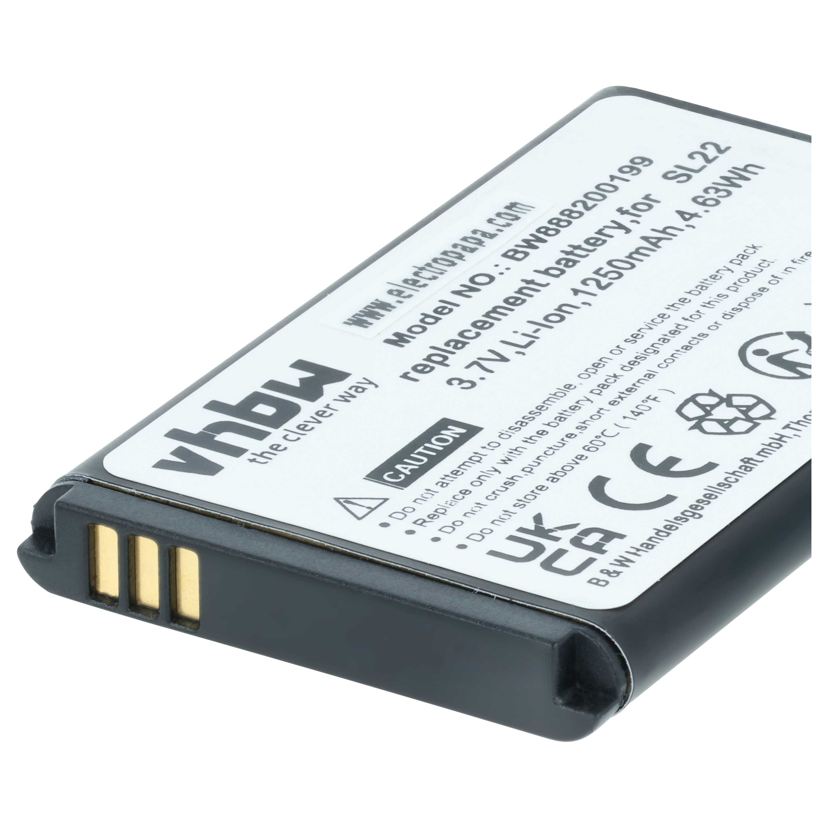 Handheld Computer Battery replaces Honeywell 3159122, 26111710, BAT-MOB00, 55-003233-01 - 1250mAh, 3.7V