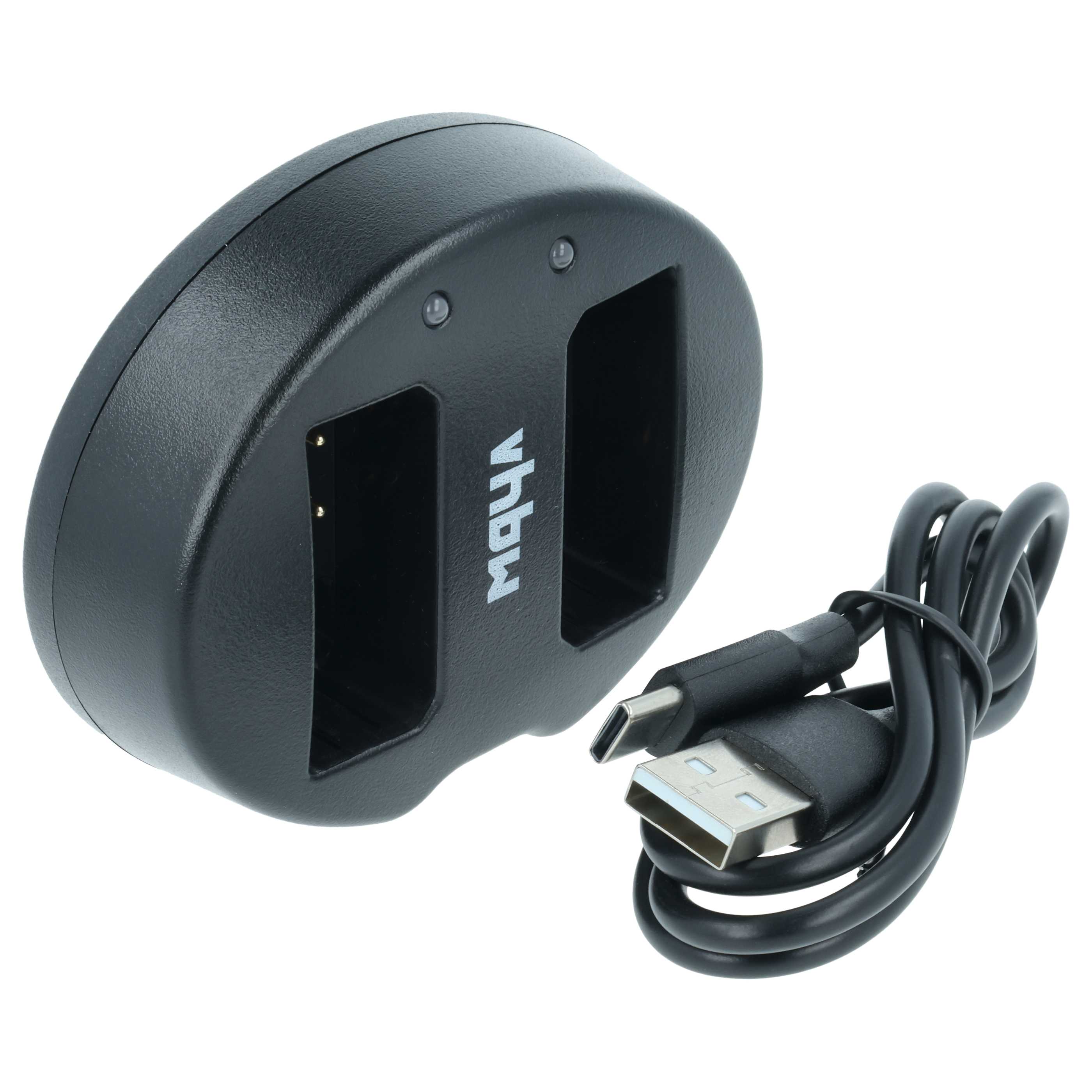 Battery Charger USB-C + Cable USB-C suitable for Canon EOS Kiss X80, Rebel T6, 2000D, 4000D Digital Camera - 0