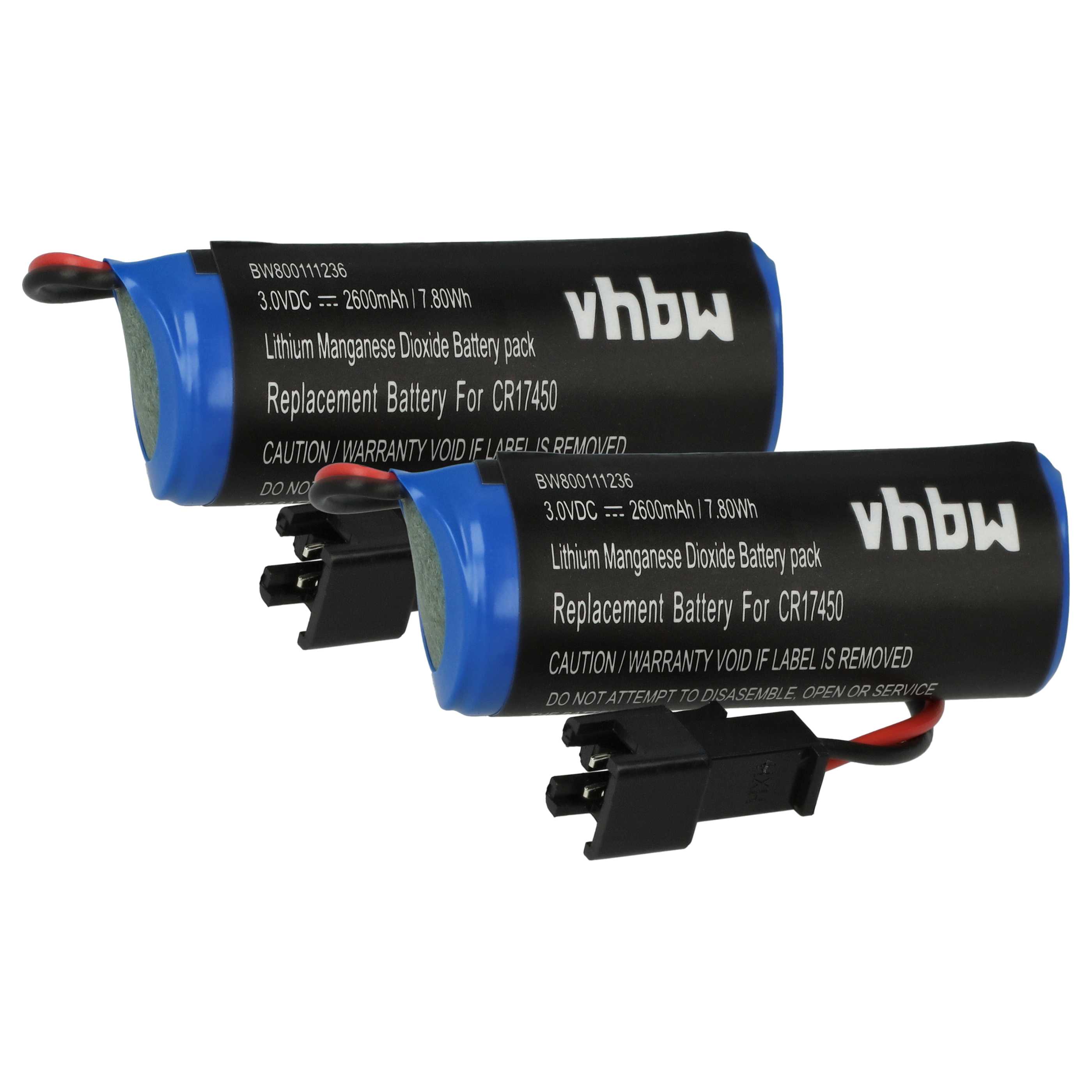 2x Akumulator do PLC programowalnego sterownika zamiennik CR17450E-R, CR17450ER, CR17450 - 2600 mAh 3 V Li-Ion