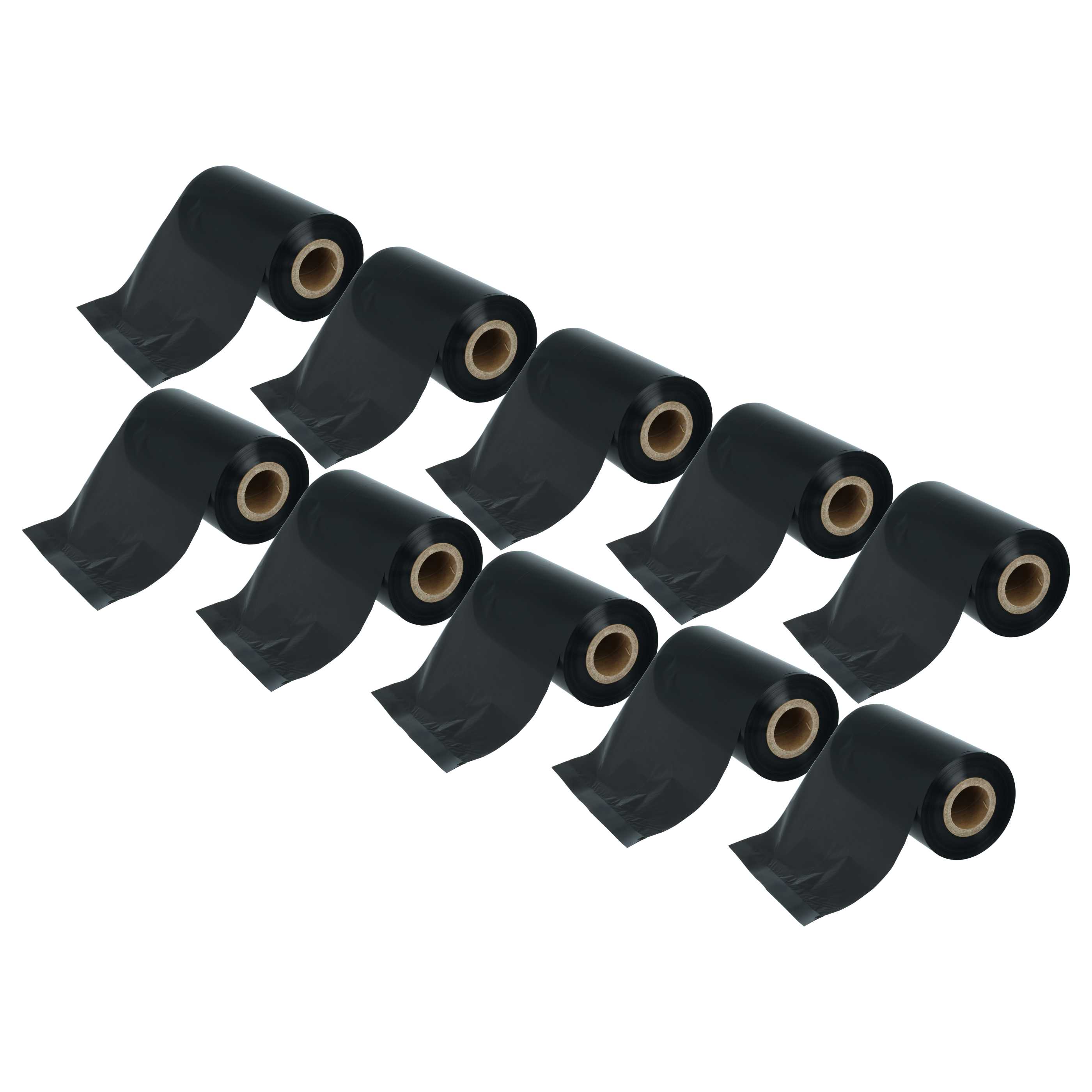 10x Thermotransferband passend für Citizen, Zebra Drucker u.a. - 110 mm x 300 m, Wachs-Plus
