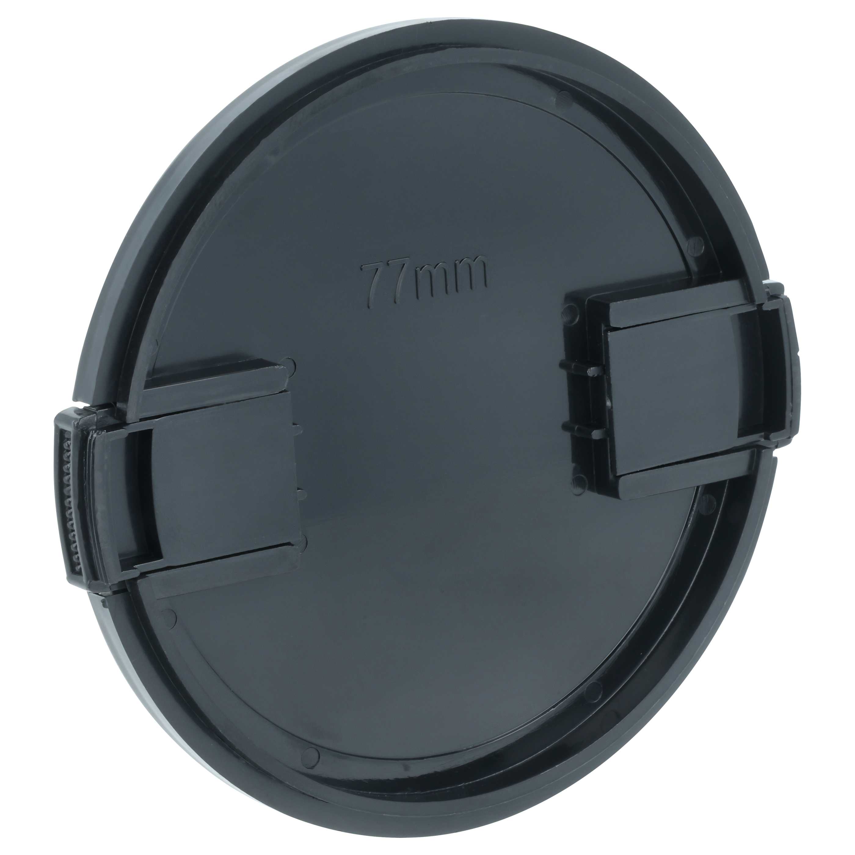 Copriobiettivo 77 mm per Fujifilm, Leica, Pentax, Nikon - con impugnatura laterale, plastica, nero