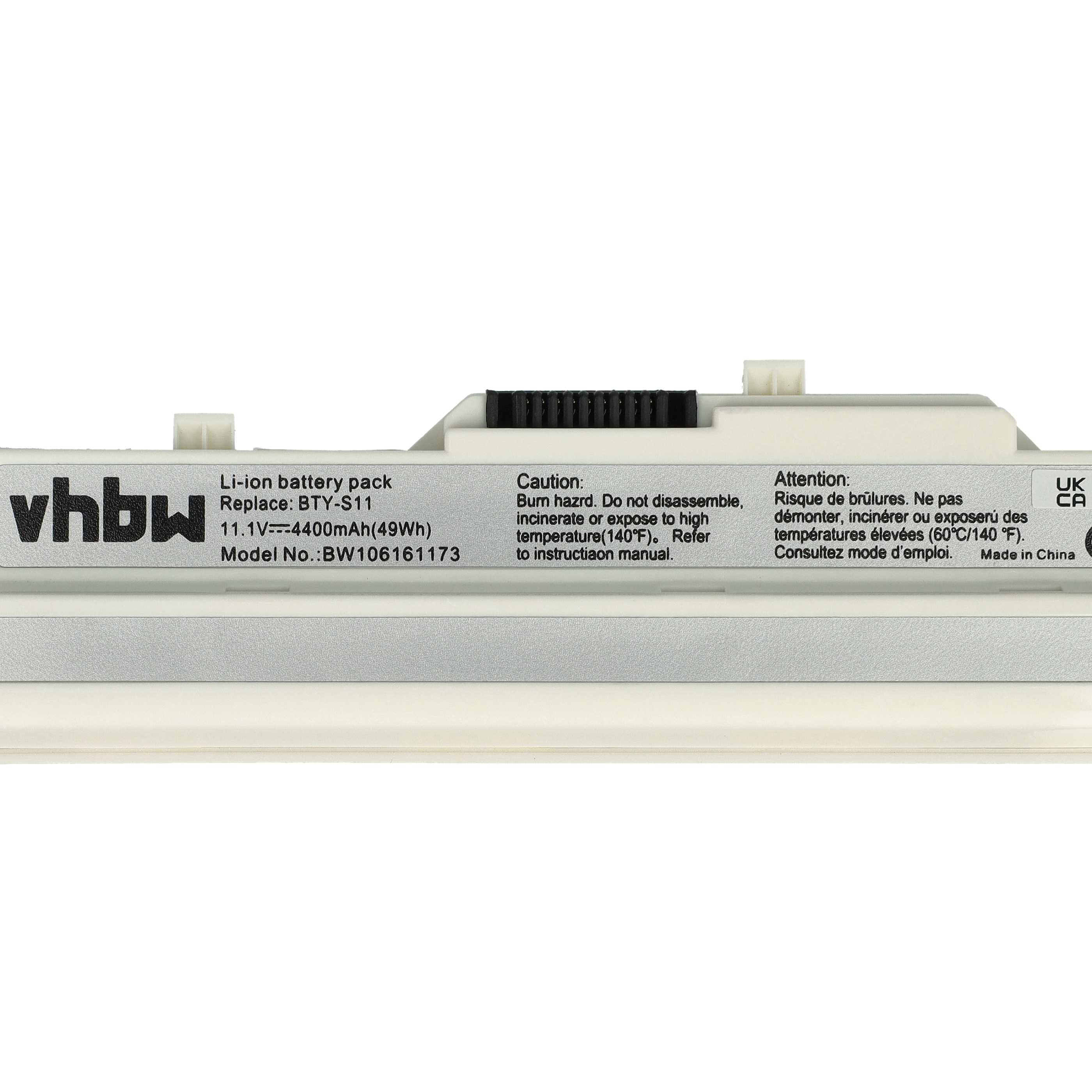 Notebook Battery Replacement for Medion BTY-S11 - 4400mAh 11.1V Li-Ion, white