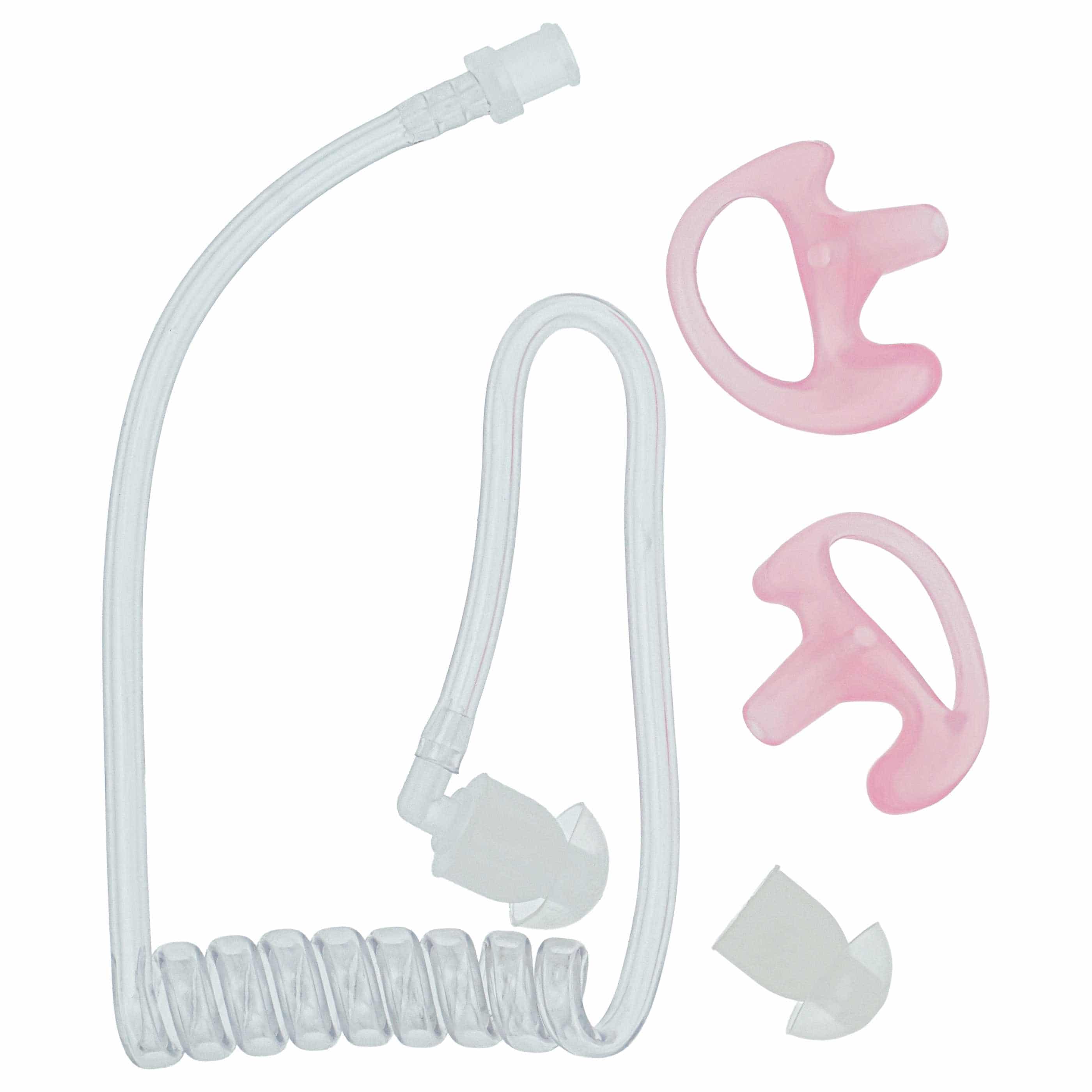 Sound Tube suitable for Headset - Incl. 2x ear plug, 2x ear piece L, Ear Piece L (Left & Right), Transparent