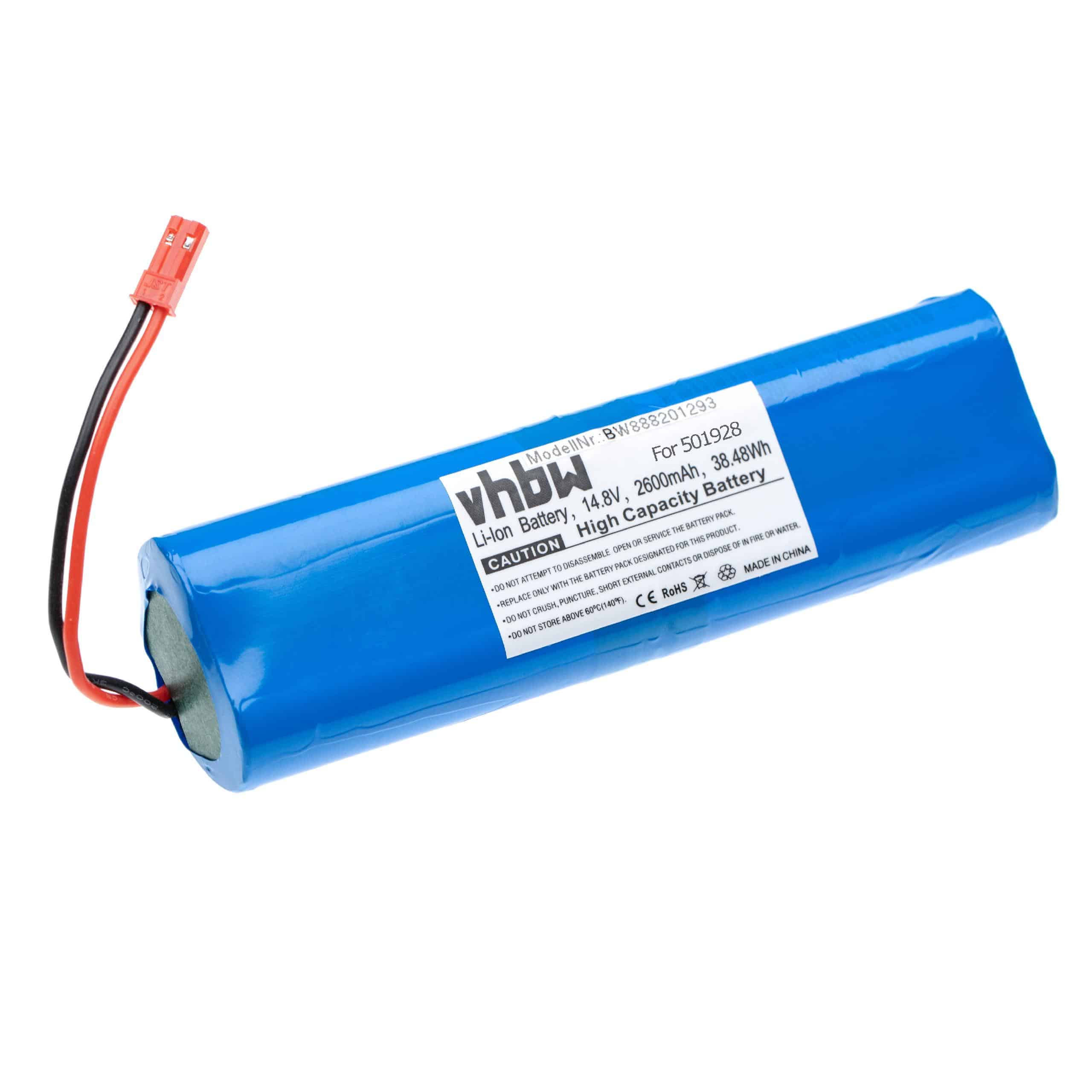 Batterie remplace Zaco 501928 pour robot aspirateur - 2600mAh 14,4V Li-ion