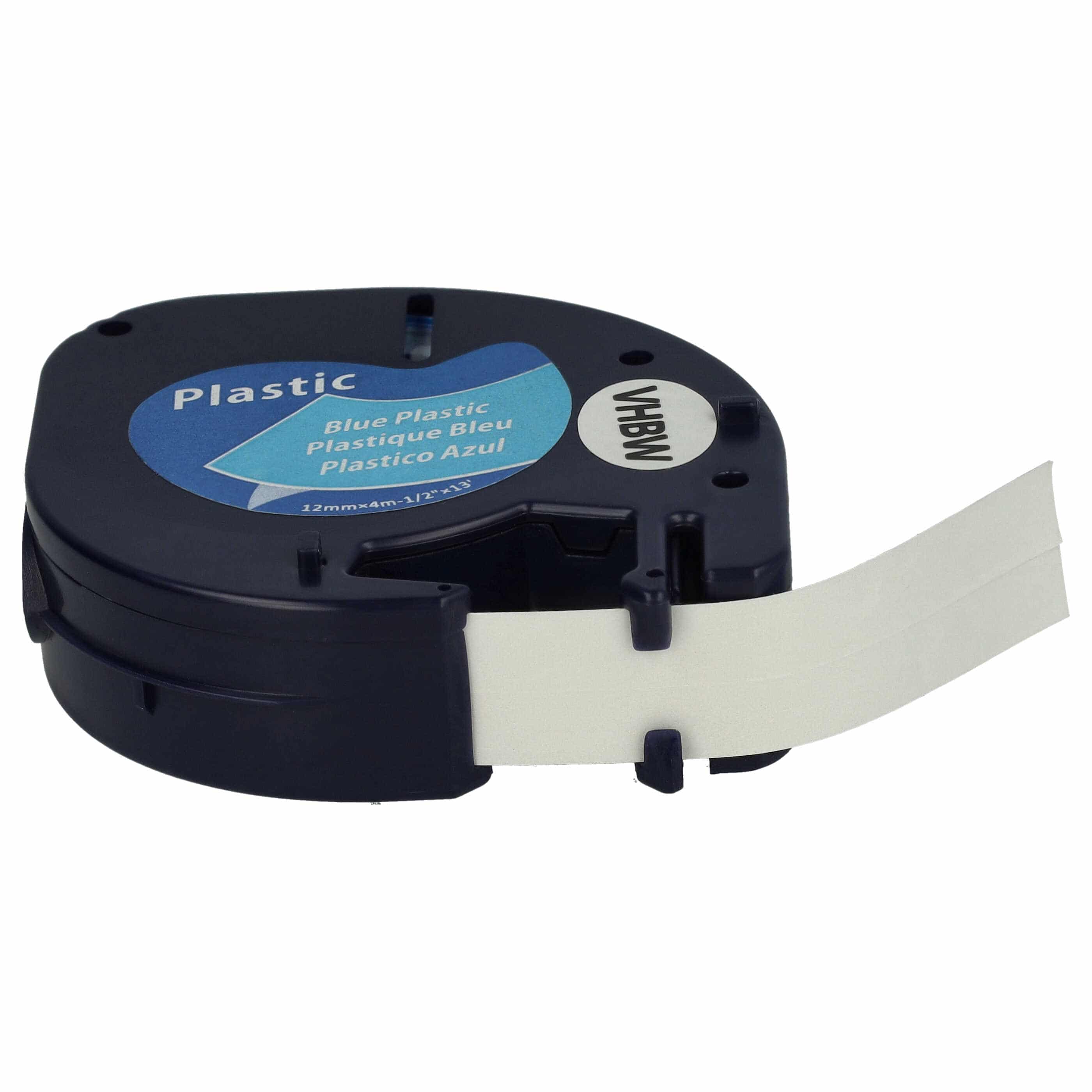 Casete cinta escritura plástico reemplaza Dymo 91225, S0721650 Negro su Azul