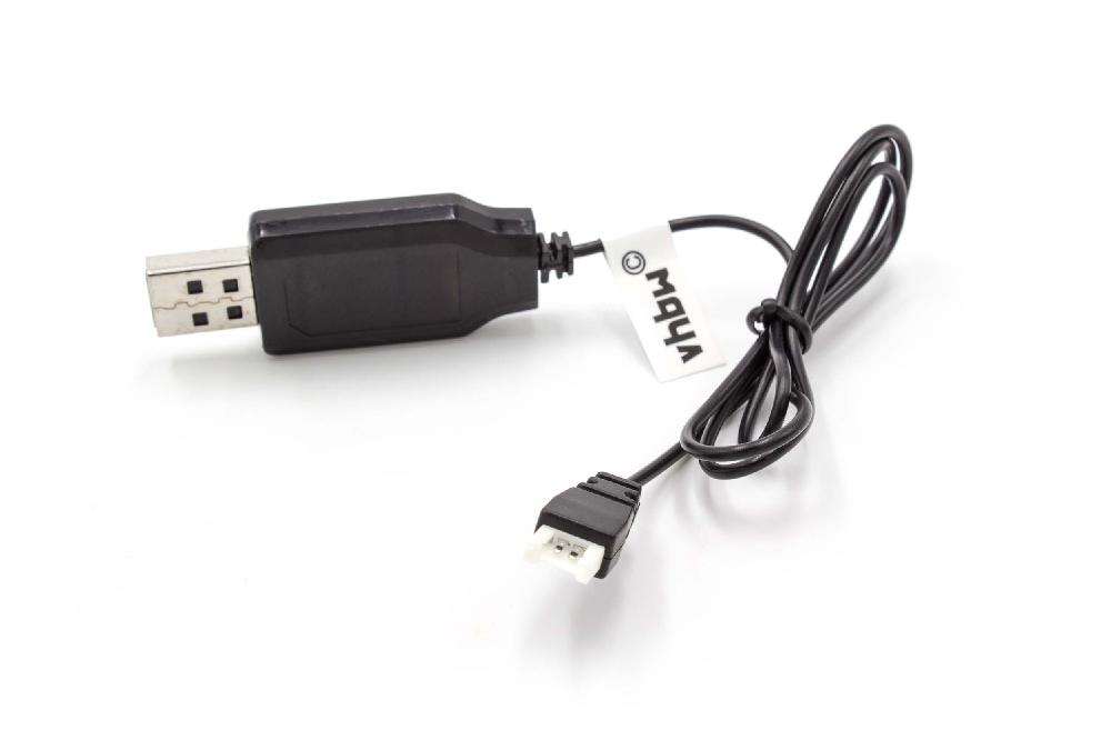 vhbw Cable de carga USB compatible con Syma / Hubsan H5C dron, cuadricóptero - 50 cm
