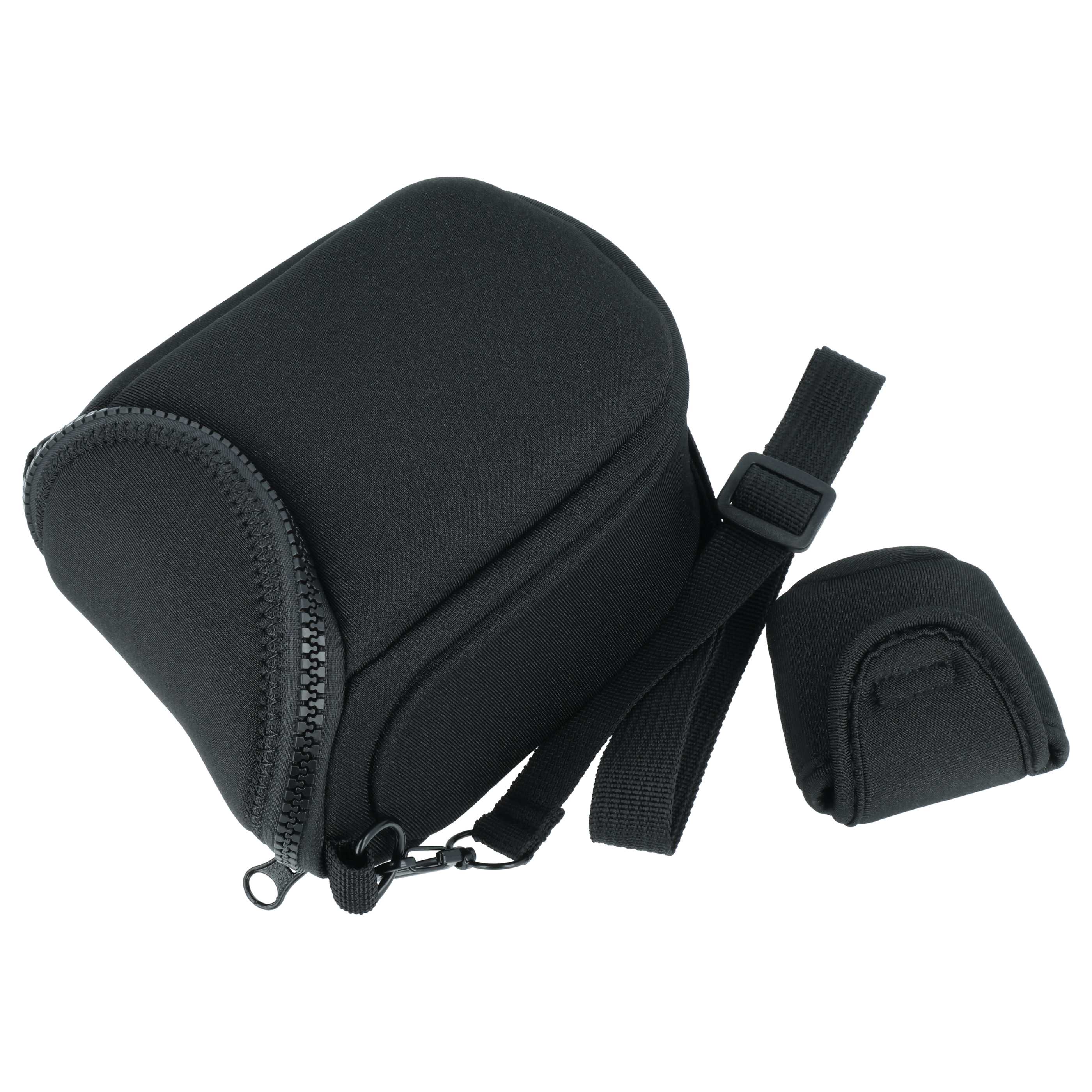 Camera Case suitable for Fujifilm, JVC, Panasonic, Nikon Camera etc. - black, 151 x 150 x 76 mm + Shoulder Str