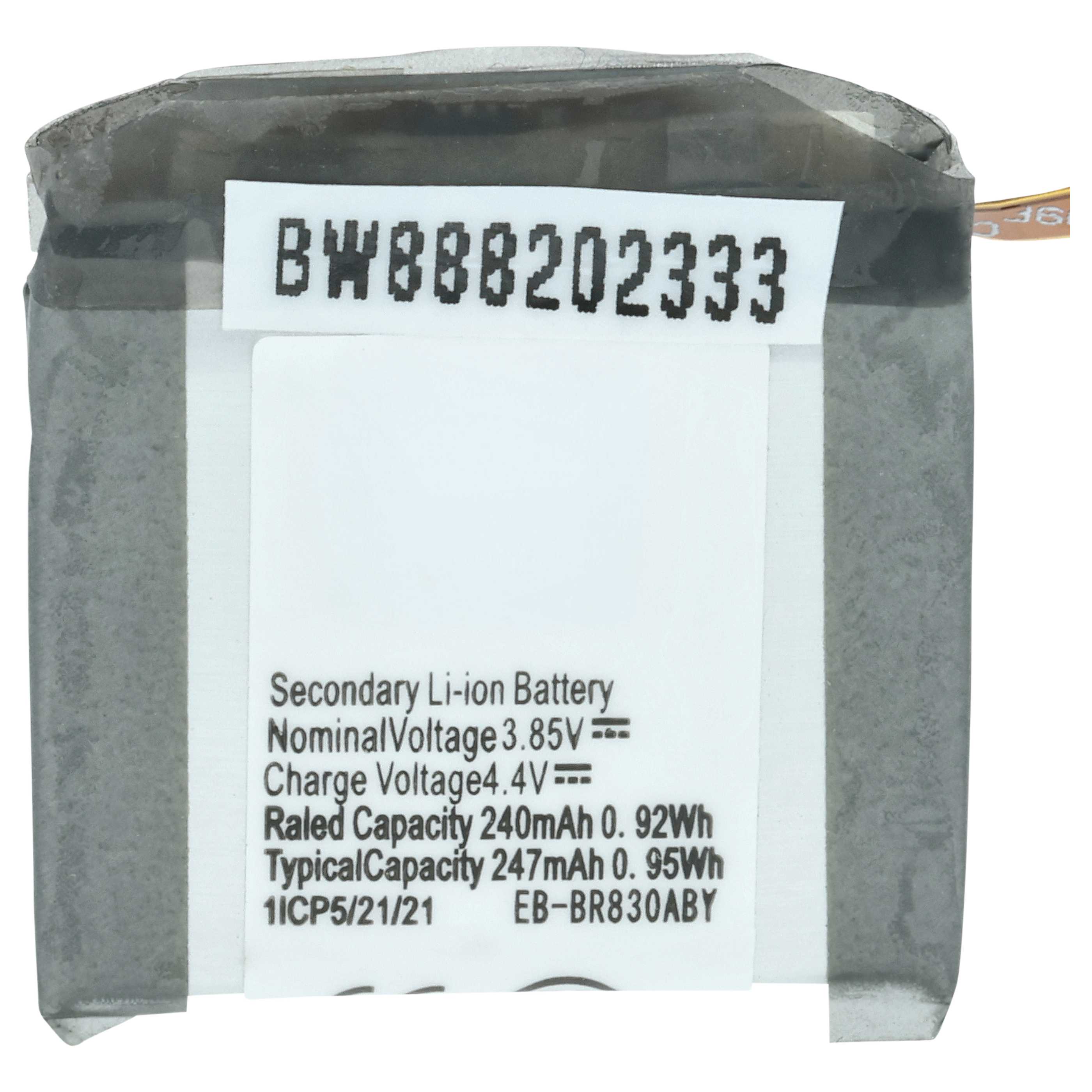 Smartwatch Battery replaces Samsung EB-BR830ABY, GH43-04968A - 220 mAh 3.85 V Li-polymer